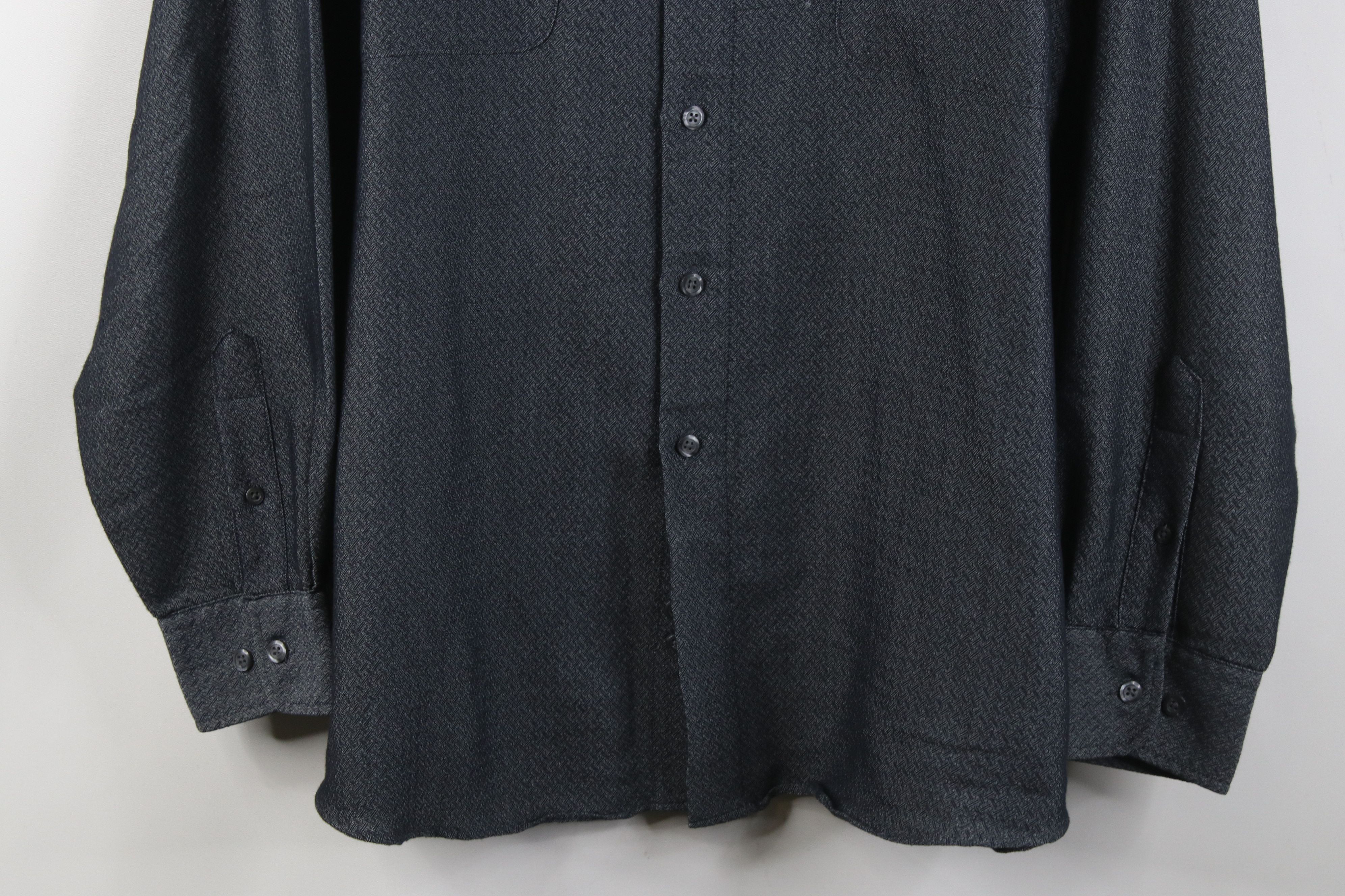 Vintage Vintage 90s Streetwear Geometric Band Collar Button Shirt Size US L / EU 52-54 / 3 - 3 Thumbnail