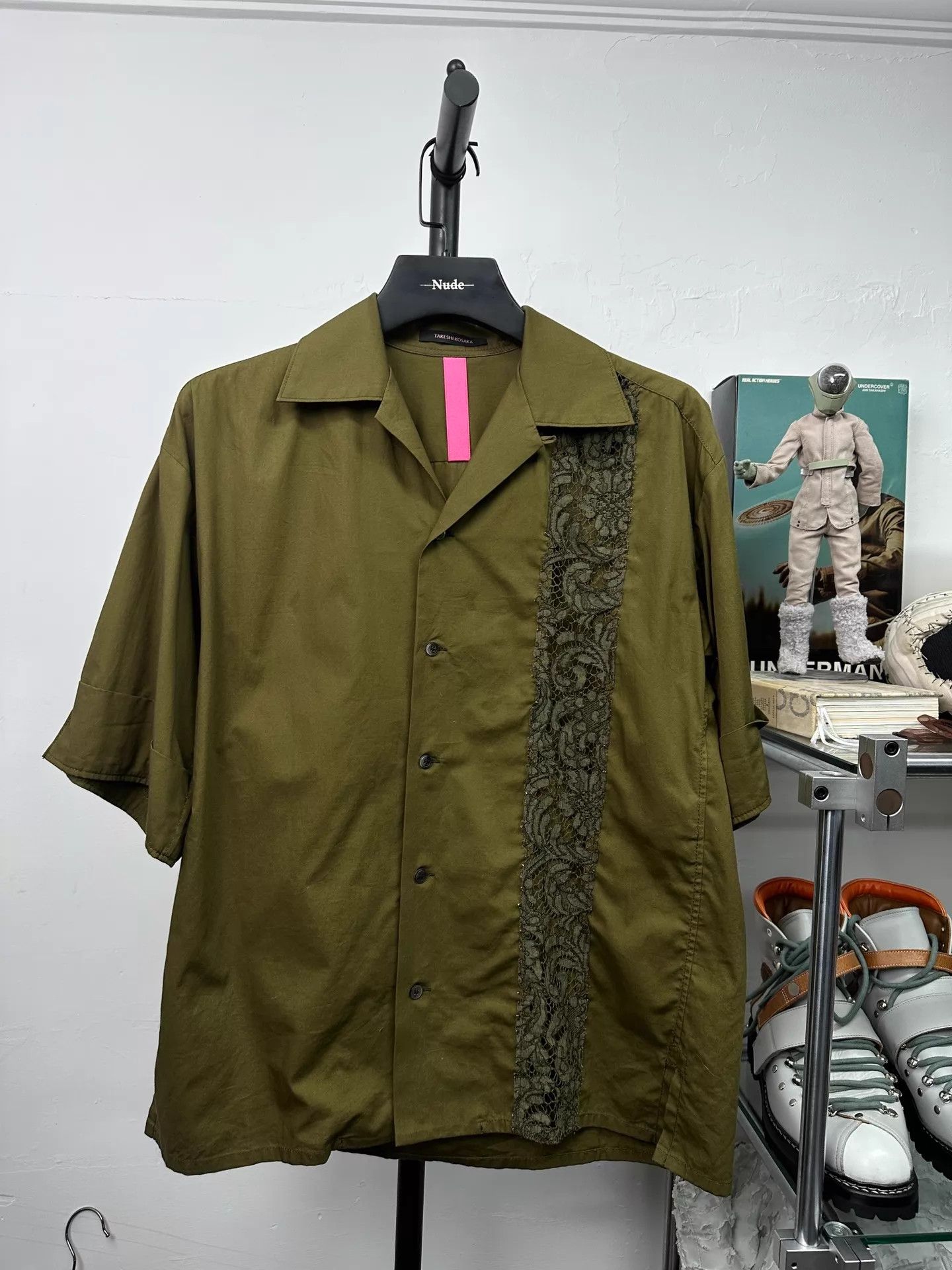 Yohji Yamamoto Yohji Yamamoto PH military lace-panelled short sleeve shirt size 2 Size US M / EU 48-50 / 2 - 1 Thumbnail