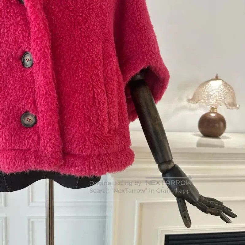 Max Mara MaxMara Pink Alpaca Wool Women's Cardigan . Size S / US 4 / IT 40 - 3 Thumbnail