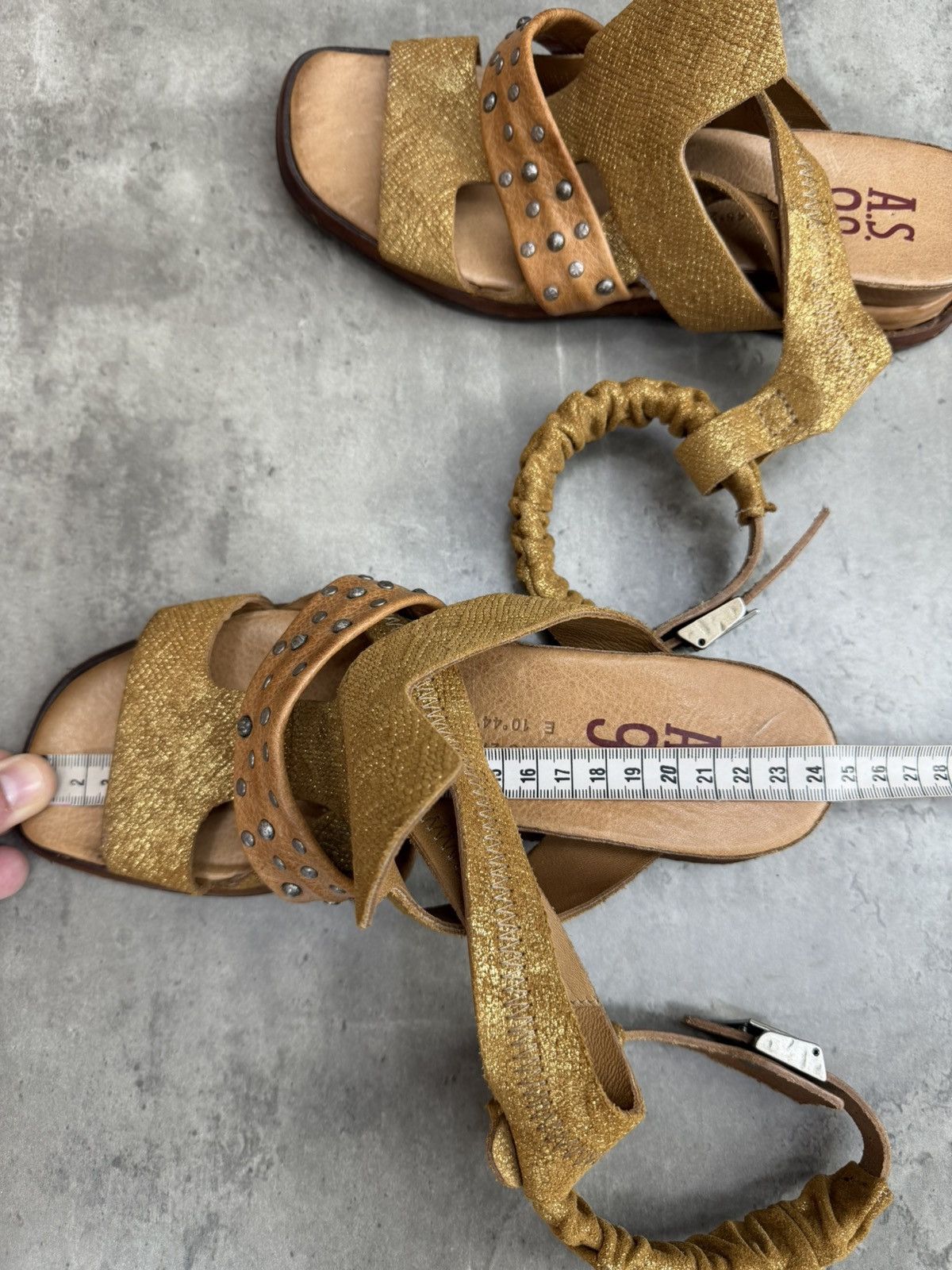 A.S.98 A.S.98 Airstep Buckle Strap Sandals Brown Gold Size 37 Size US 7 / IT 37 - 10 Thumbnail
