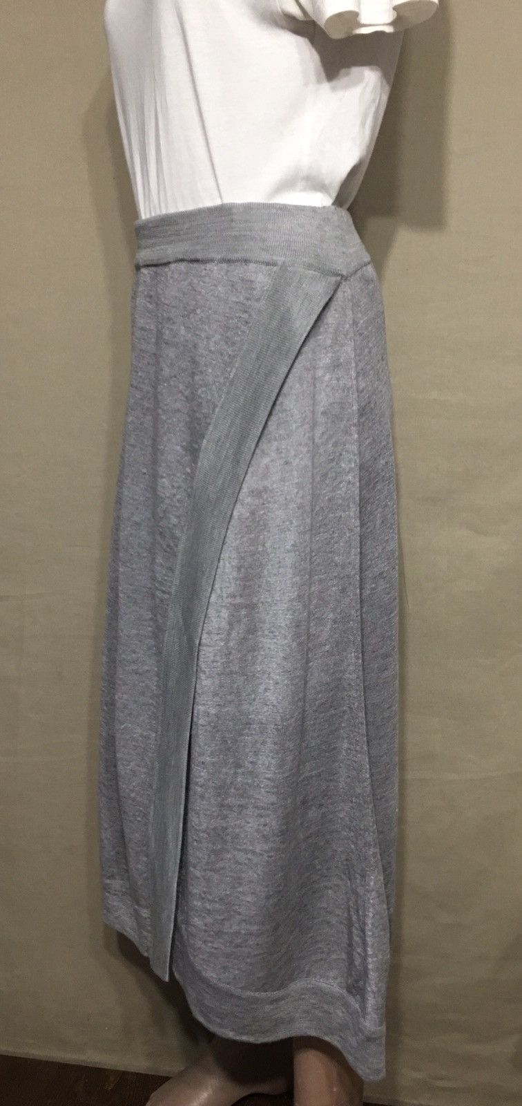 Bamford BAMFORD England Linen Silk Grey Maxi Skirt Size L Size 30" / US 8 / IT 44 - 4 Thumbnail