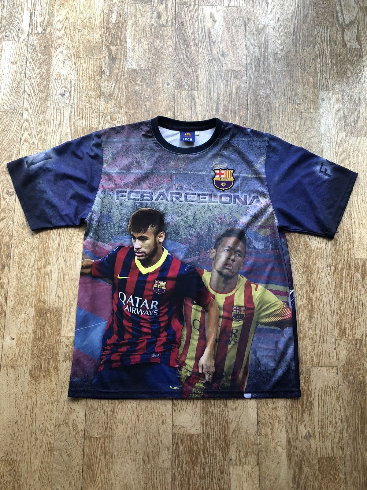 Vintage RARE NEYMAR JR FC BARCELONA SOCCER FOOTBALL JERSEY Size US L / EU 52-54 / 3 - 1 Thumbnail