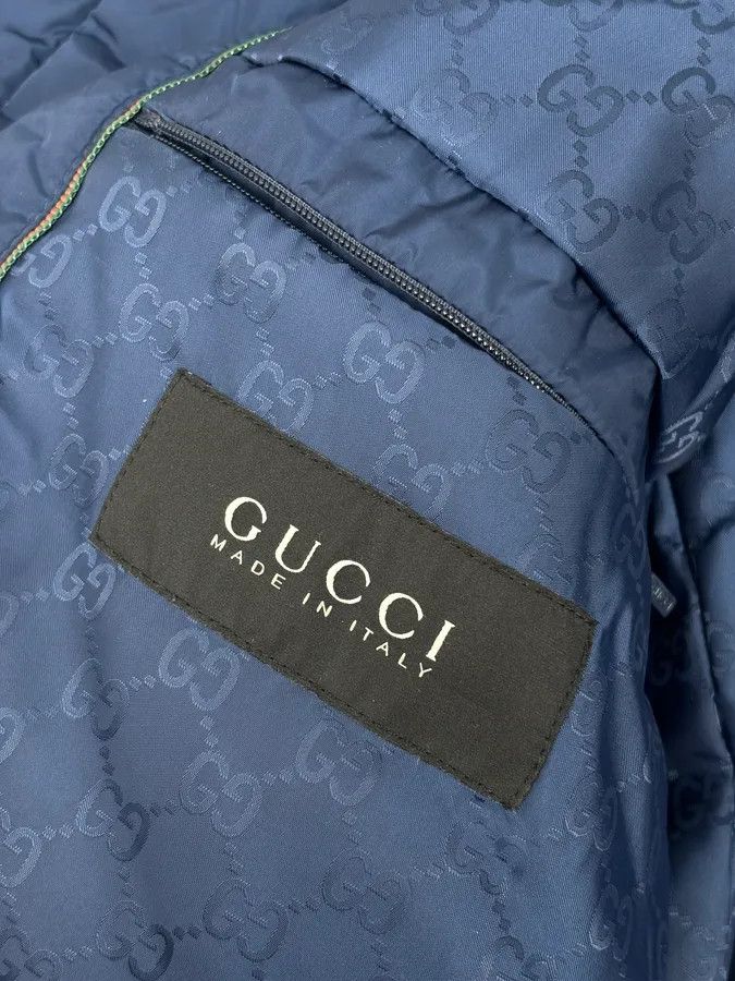 Gucci AW2010 Gucci Navy Nylon Quilted Puffer Jacket Size US L / EU 52-54 / 3 - 10 Thumbnail