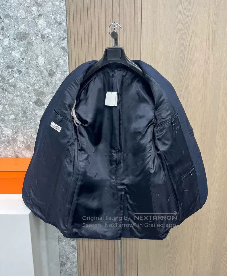 Hermes Hermes Autumn and Winter Suit Jacket Jacket Size 50R - 4 Thumbnail