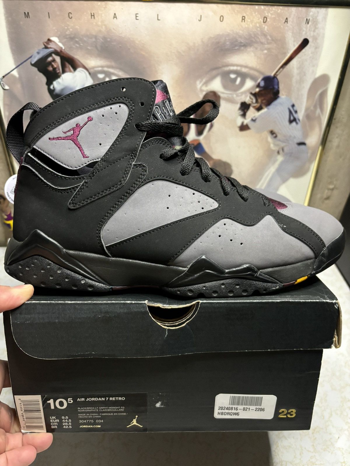 Jordan Brand Air Jordan 7 Retro 2015 Bordeaux 2015 Size US 10.5 / EU 43-44 - 1 Thumbnail
