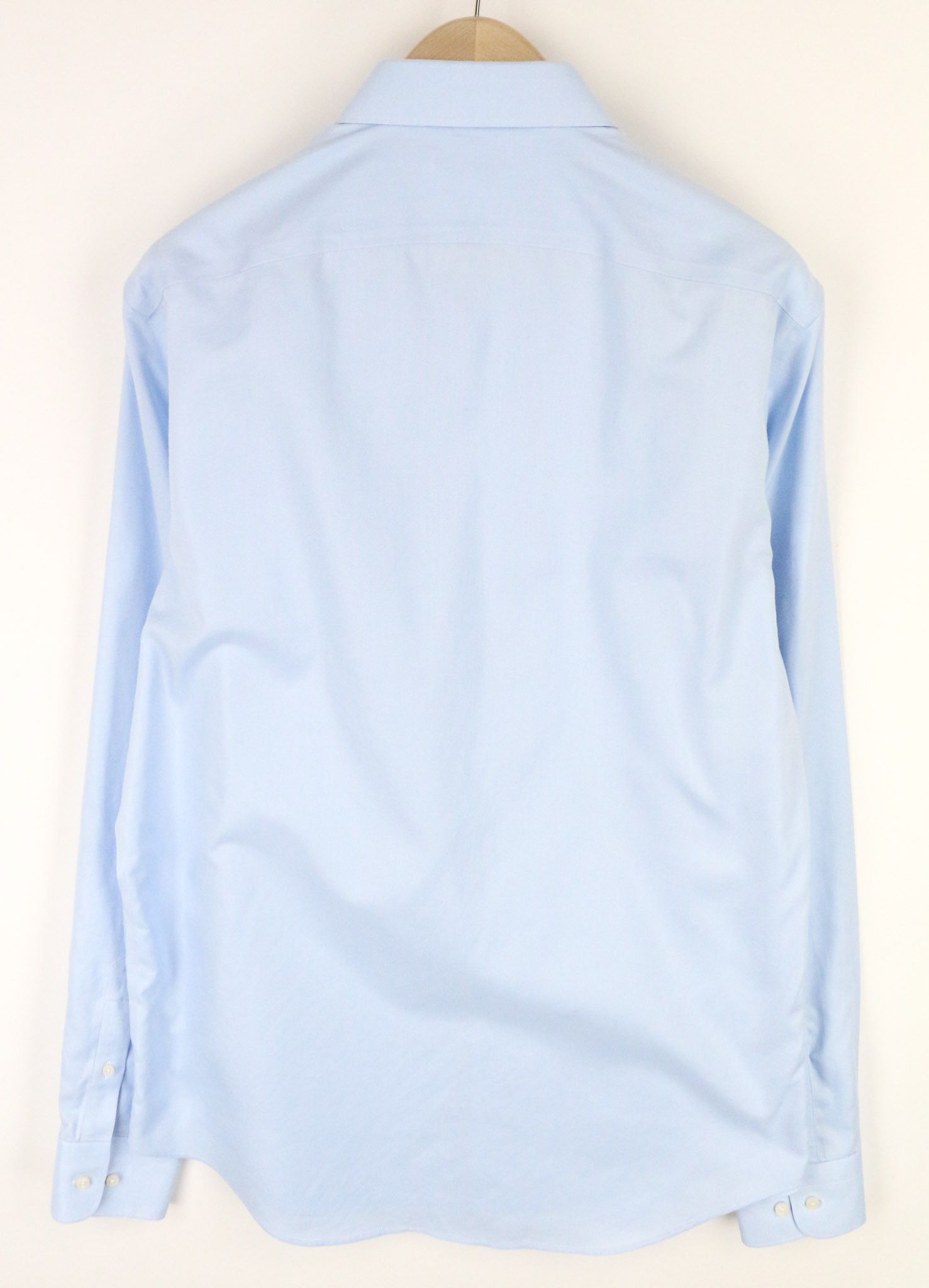 Suitsupply 44L/17 1/2L Slim Cotton Blue Twill Shirt 73596 Size US L / EU 52-54 / 3 - 2 Thumbnail