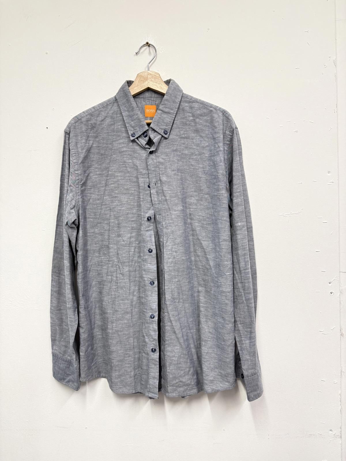 Other BOSS Hugo Boss Slim Fit Grey Button-Up Shirt XL Size US XL / EU 56 / 4 - 1 Thumbnail