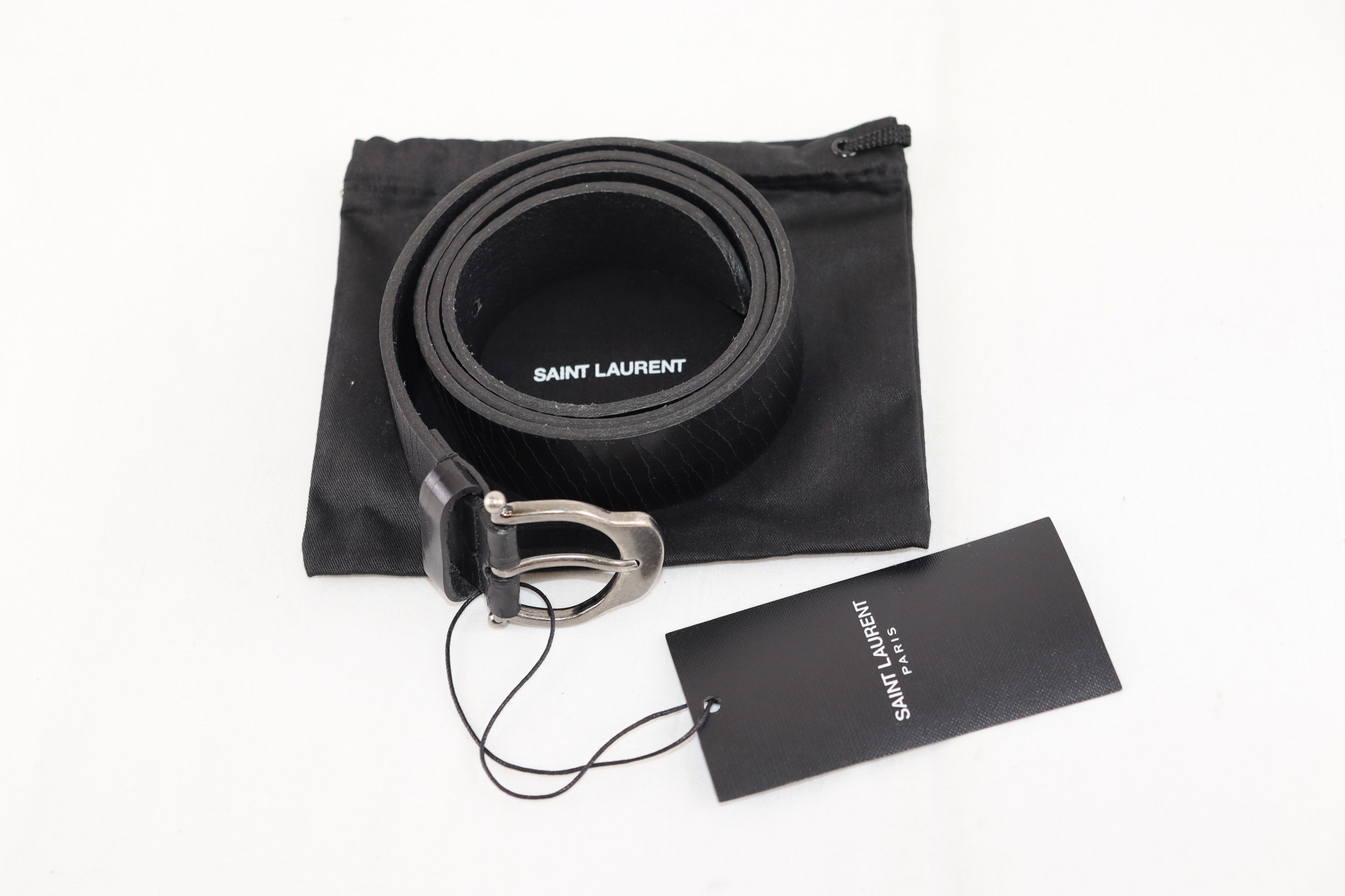 Saint Laurent Paris o1rshd1 Size: 90cm / Vegetal Browny Craquele YSL Belt Nero Size 34 - 6 Thumbnail