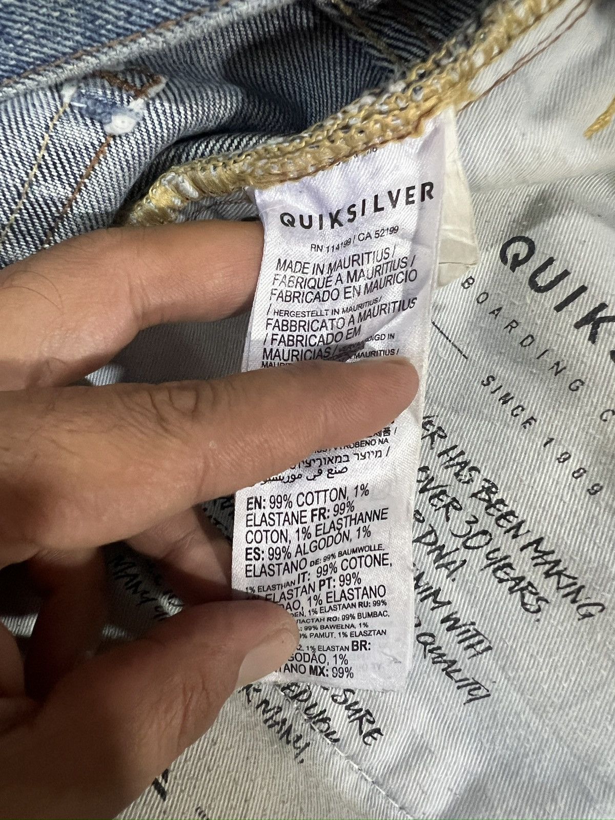 Quiksilver 🔥Rare Quiksilver Distressed Denim Size US 35 - 17 Thumbnail