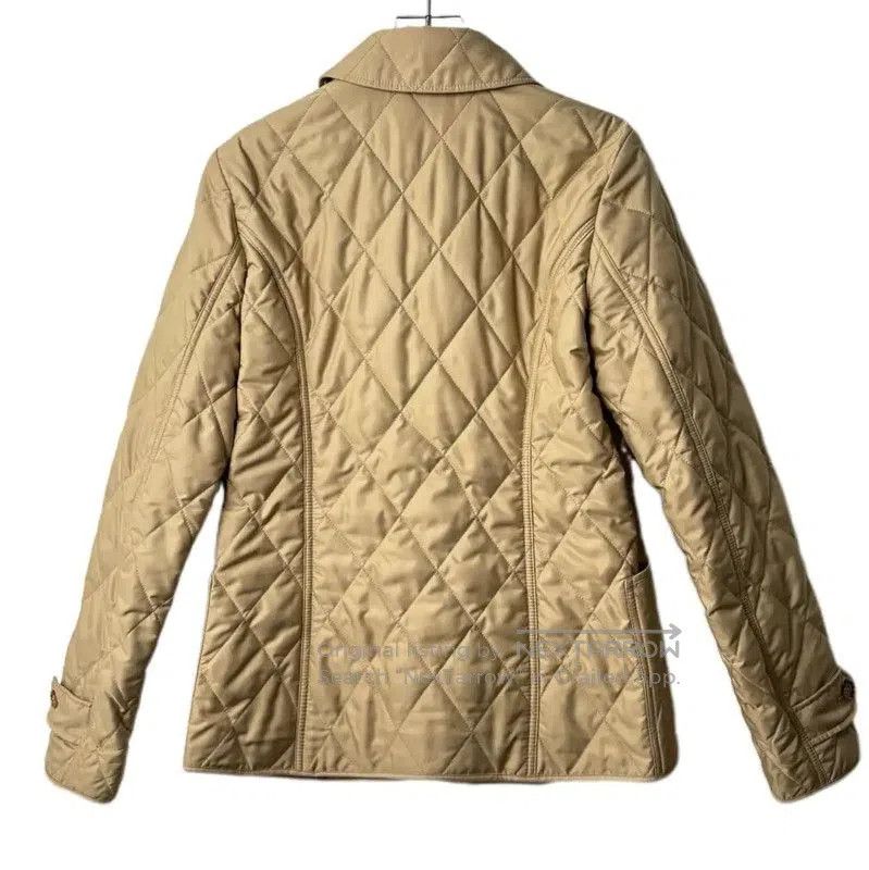 Burberry Burberry Women's Brown Cotton Blend Quilted Jacket. Size L / US 10 / IT 46 - 2 Thumbnail