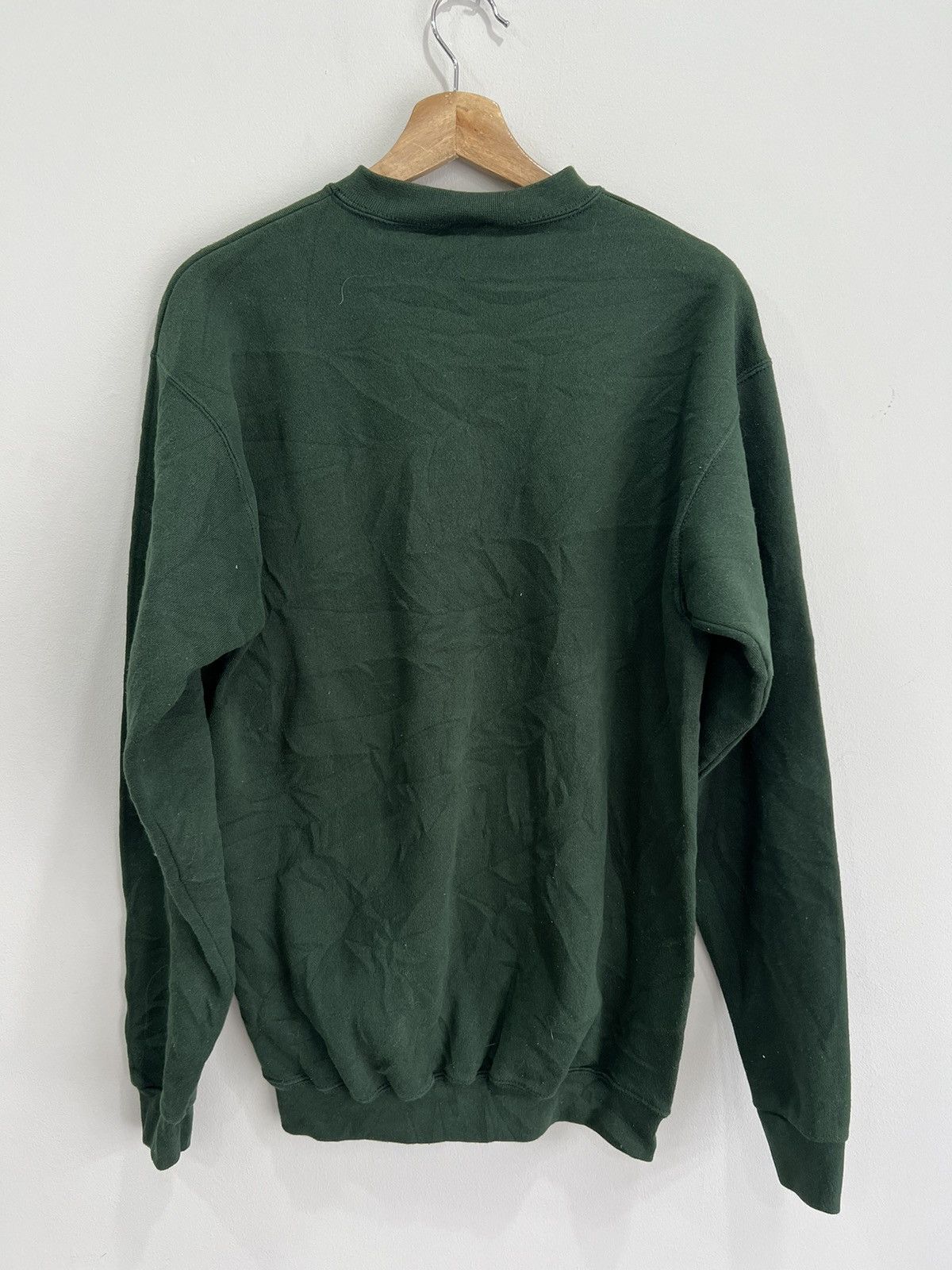 Vintage Vintage Forest Green Blank Sweater Sweatshirt Size US M / EU 48-50 / 2 - 2 Thumbnail