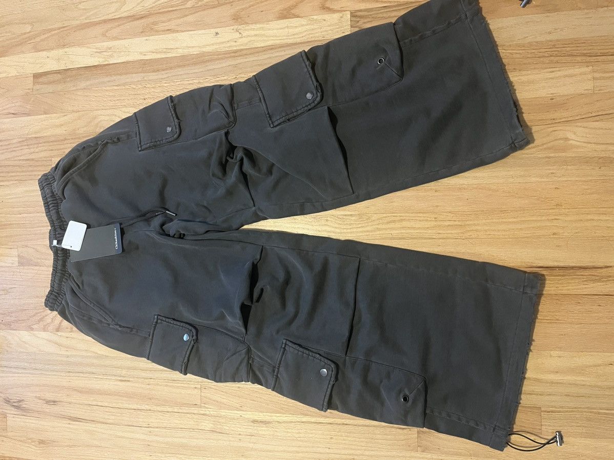 Japanese Brand Chikashitsu Tokyo Heavy Weight Cargo Sweatpants Size US 29 - 3 Thumbnail