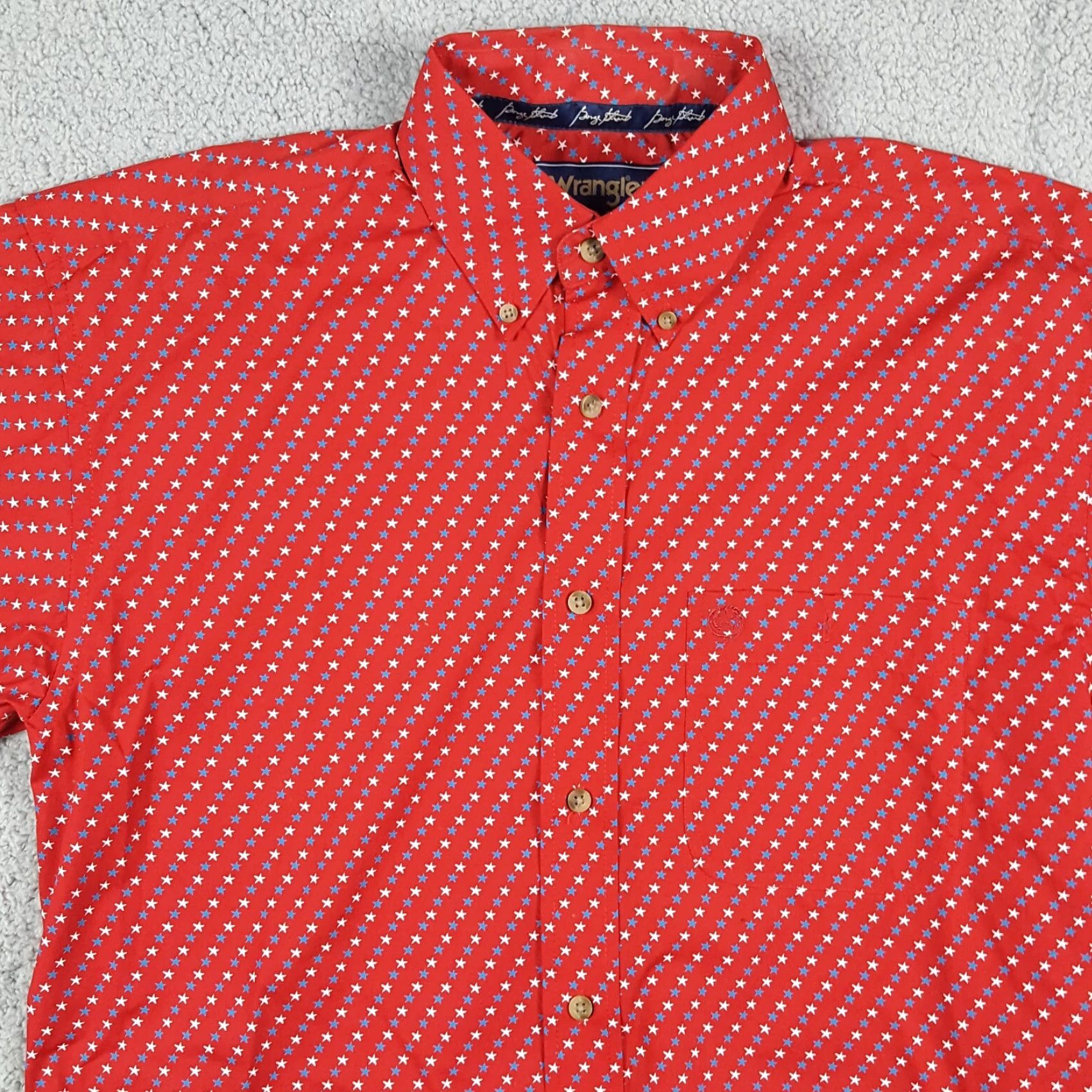 Wrangler VINTAGE Wrangler George Strait Red Button-Up Shirt Men's Medium Long Sleeve Western Casual Retro Size US M / EU 48-50 / 2 - 2 Thumbnail