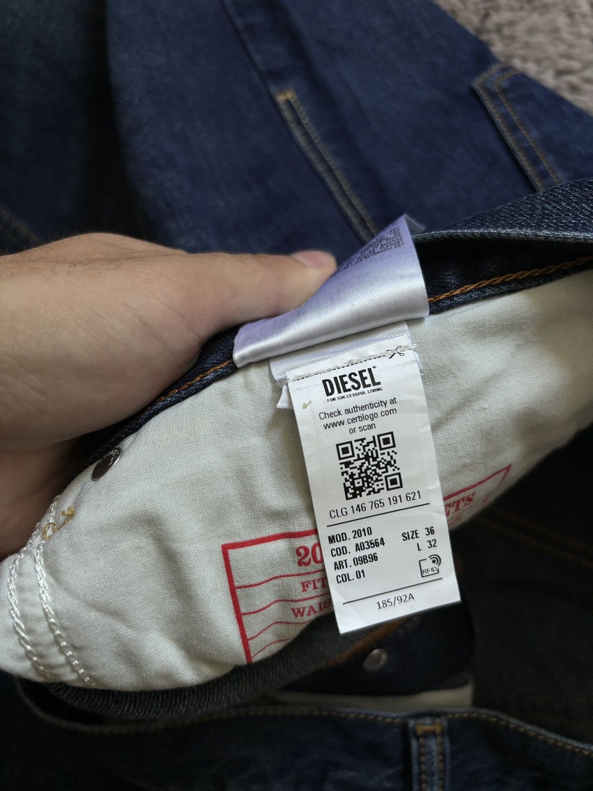 Diesel × Diesel Black Gold Diesel D-Macs 2010 jeans baggy fit blue denim pants Size US 36 / EU 52 - 14 Thumbnail