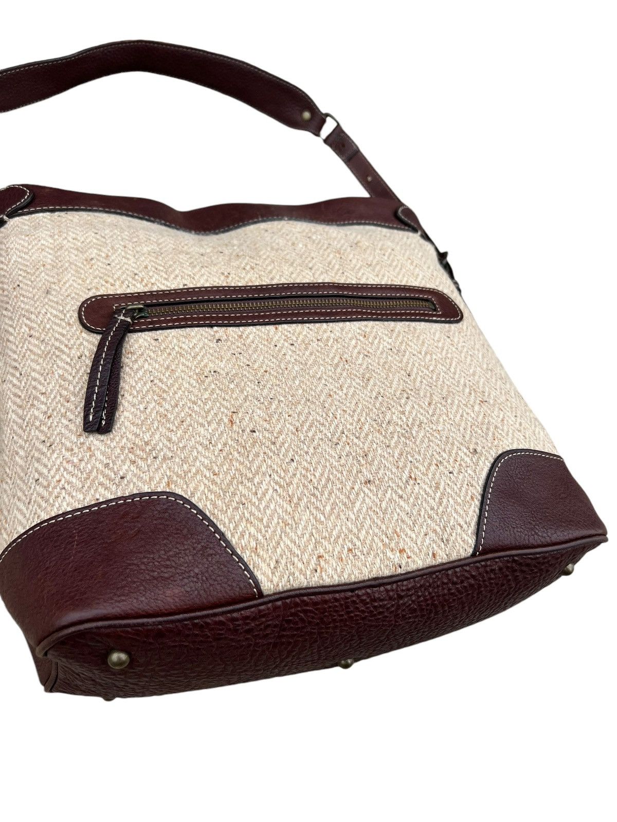 Leather Vintage Tsuchiya Kaban Leather HBT Wool Bag Size ONE SIZE - 8 Thumbnail