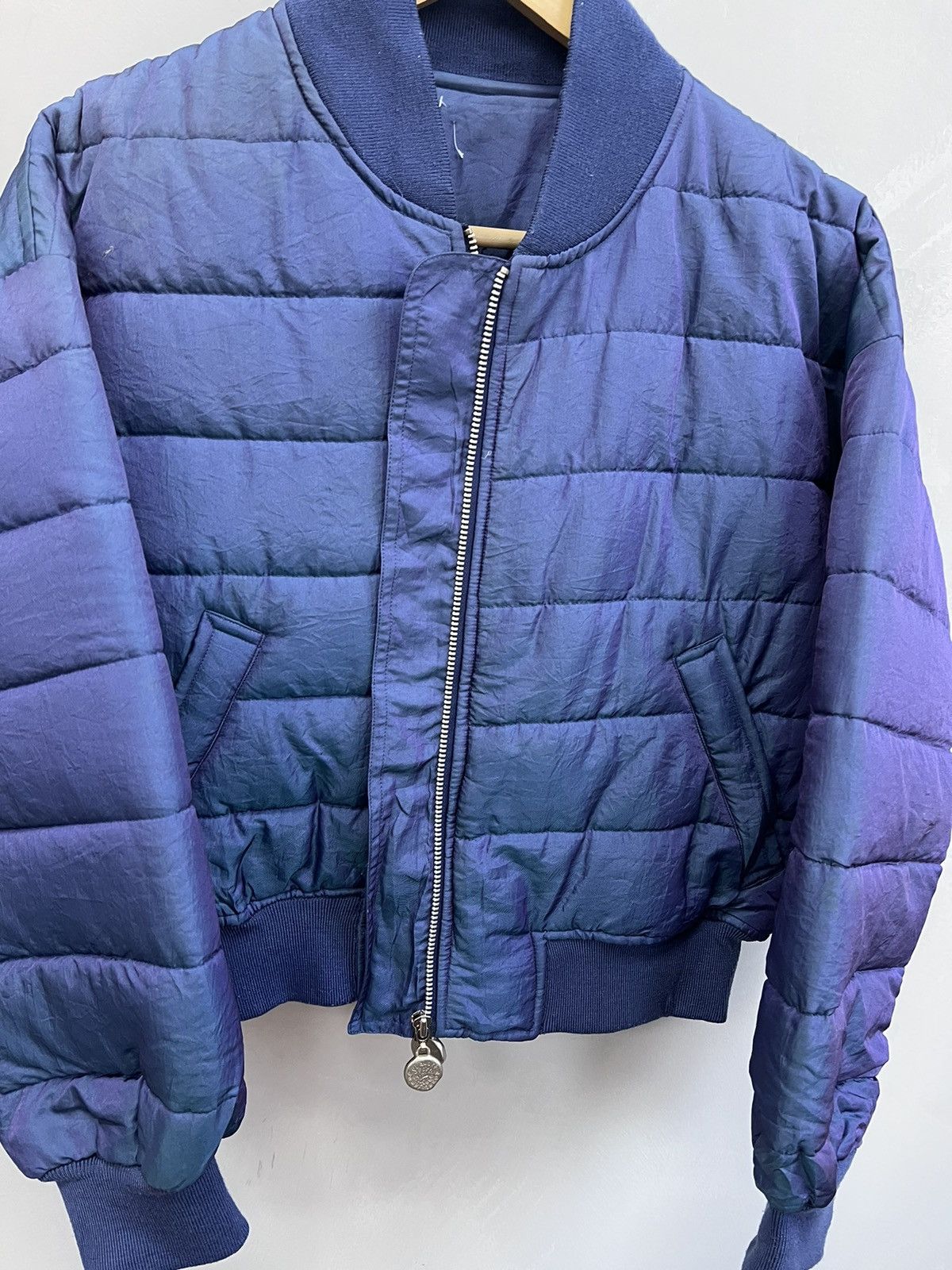 Japanese Brand SALE💣💣 Vintage 90s MA-1 Reversed Nylon Bomber Jacket Size US L / EU 52-54 / 3 - 6 Thumbnail