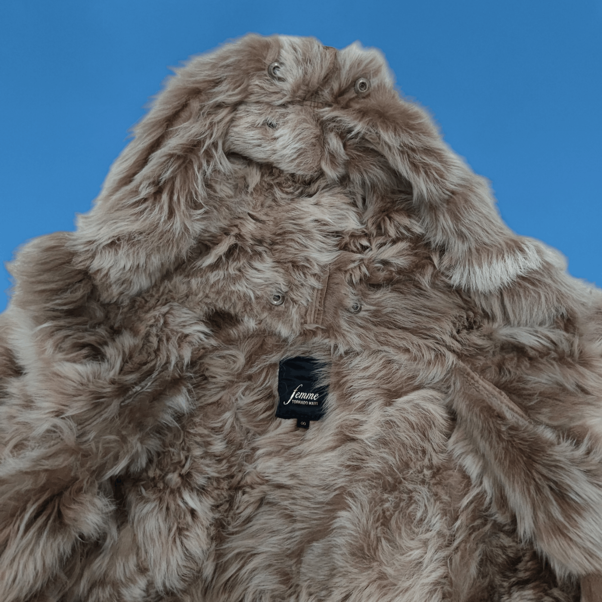 Tornado Mart Tornado Mart Patchwork Sheepskin Leather Fur Coat Jacket Size M / US 6-8 / IT 42-44 - 12 Thumbnail