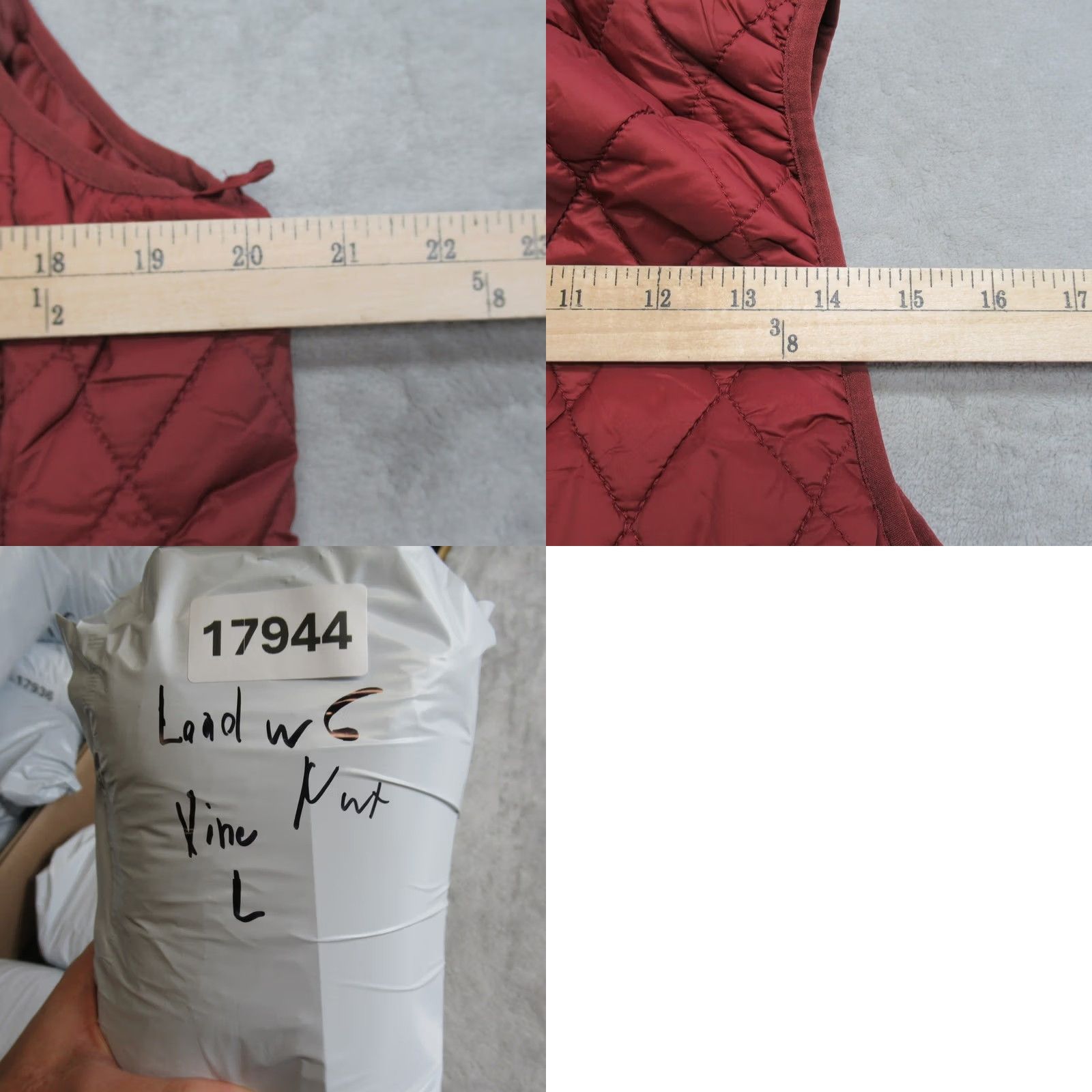 Lands' End VINTAGE Lands End Vest Womens XL Red Vine Quilted Puffer Full Zip Outdoor NEW Size XL / US 12-14 / IT 48-50 - 8 Thumbnail