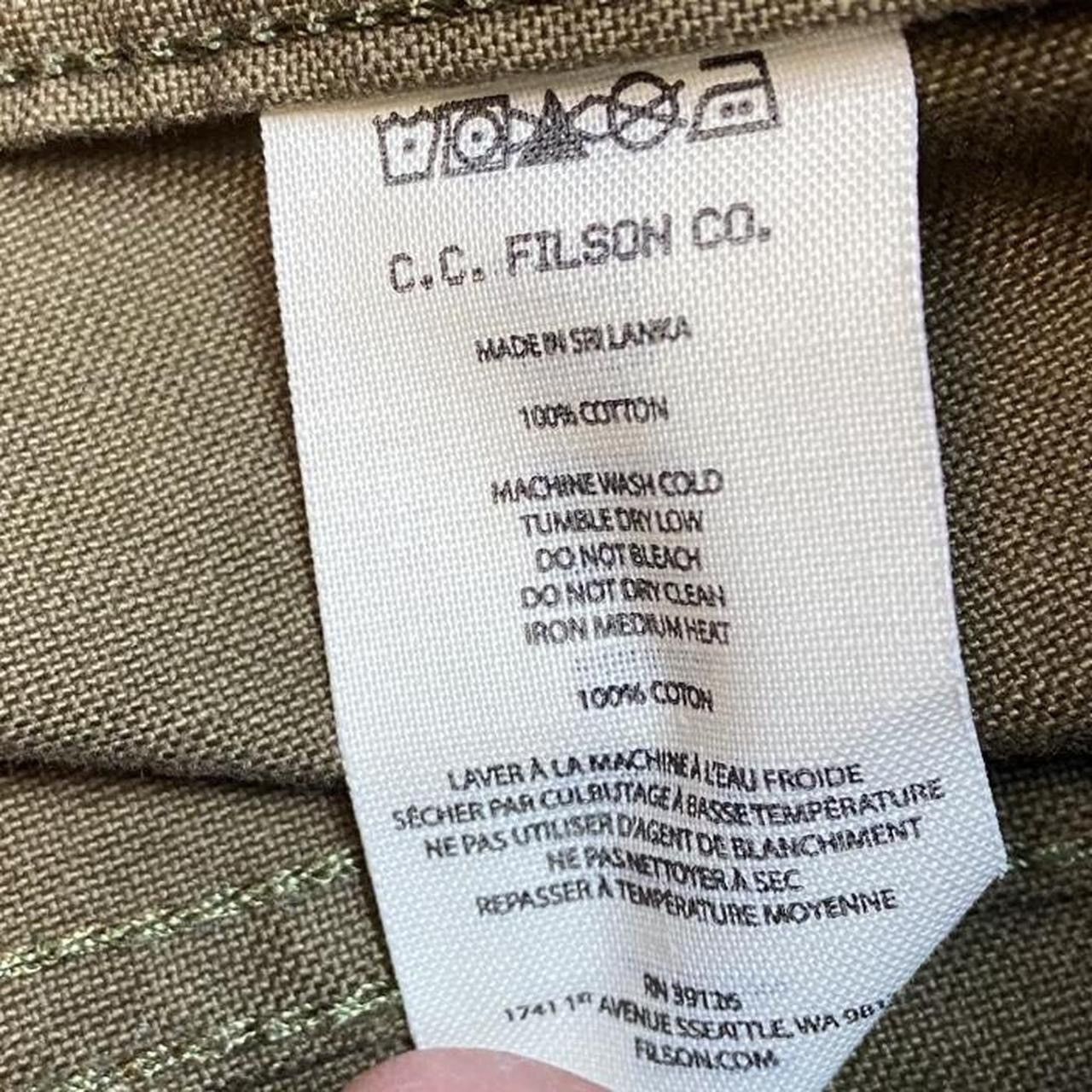 Filson Dry Tin Cloth Marsh Olive Pants 40x30 Size US 40 / EU 56 - 4 Thumbnail