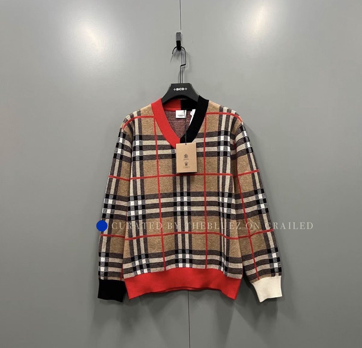 Burberry Color-Block Check Knit Sweater Size US S / EU 44-46 / 1 - 1 Thumbnail