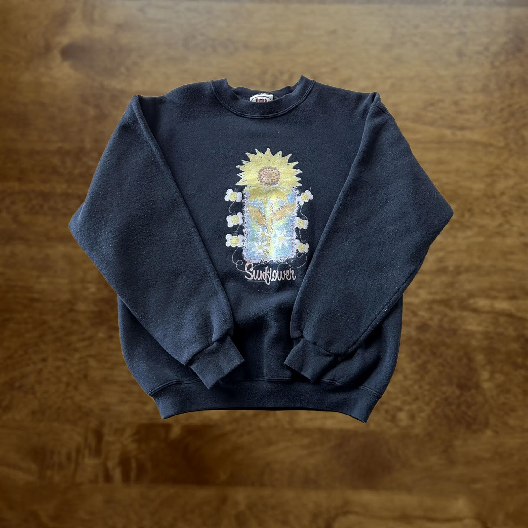Sunflower Vintage Sunflower Ultra Fleece Sweatshirt Medium Floral Pullover Size M / US 6-8 / IT 42-44 - 1 Thumbnail