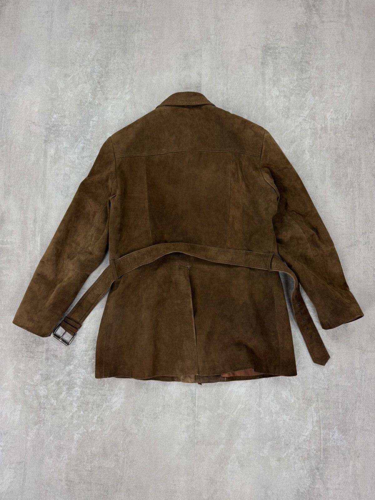 Other Vintage Suede Jacket Toscana Pockets Belted Peacoat Japanese Size US M / EU 48-50 / 2 - 14 Thumbnail