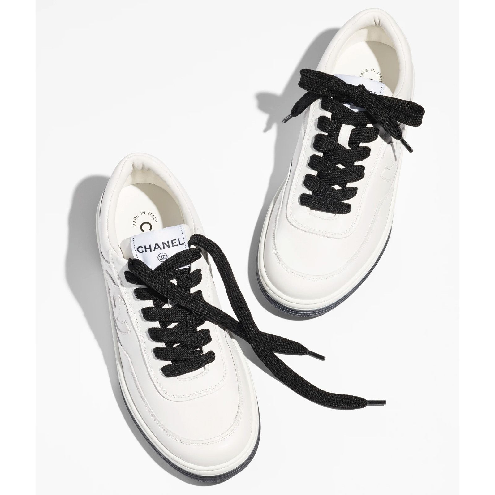 Chanel Chanel 24P Leather CC Logo Flat Lace Up Runner Sneaker 41.5 Size US 11.5 / IT 41.5 - 5 Thumbnail