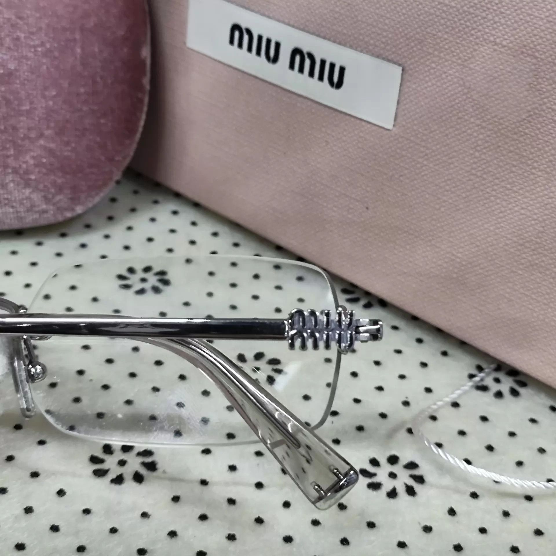 Miu Miu MIU MIU Frameless Eyeglasses Double Logo Temples Size ONE SIZE - 9 Thumbnail
