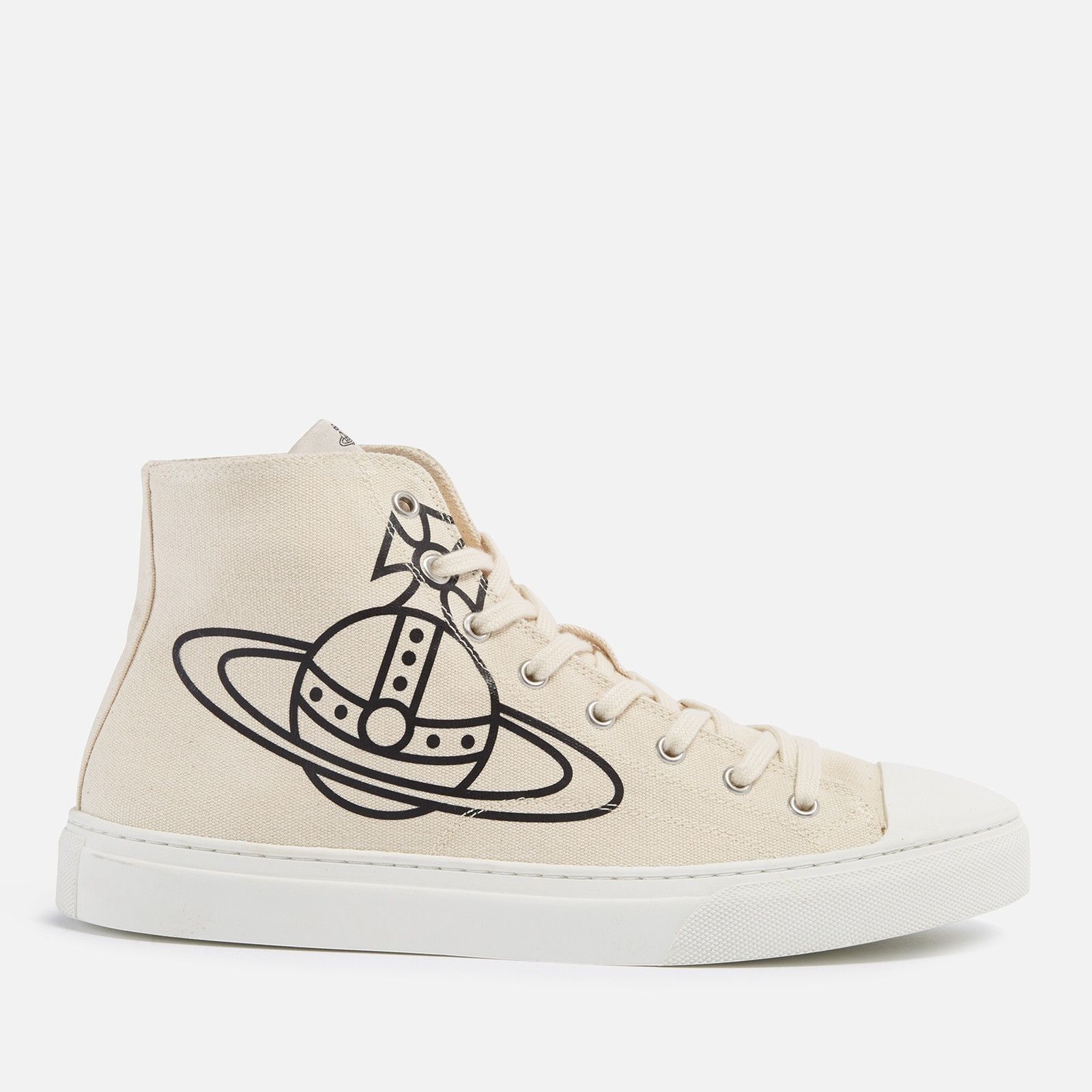 Vivienne Westwood o1y0525 Logo Hi-Top Sneakers in Beige Size US 8 / EU 41 - 1 Thumbnail