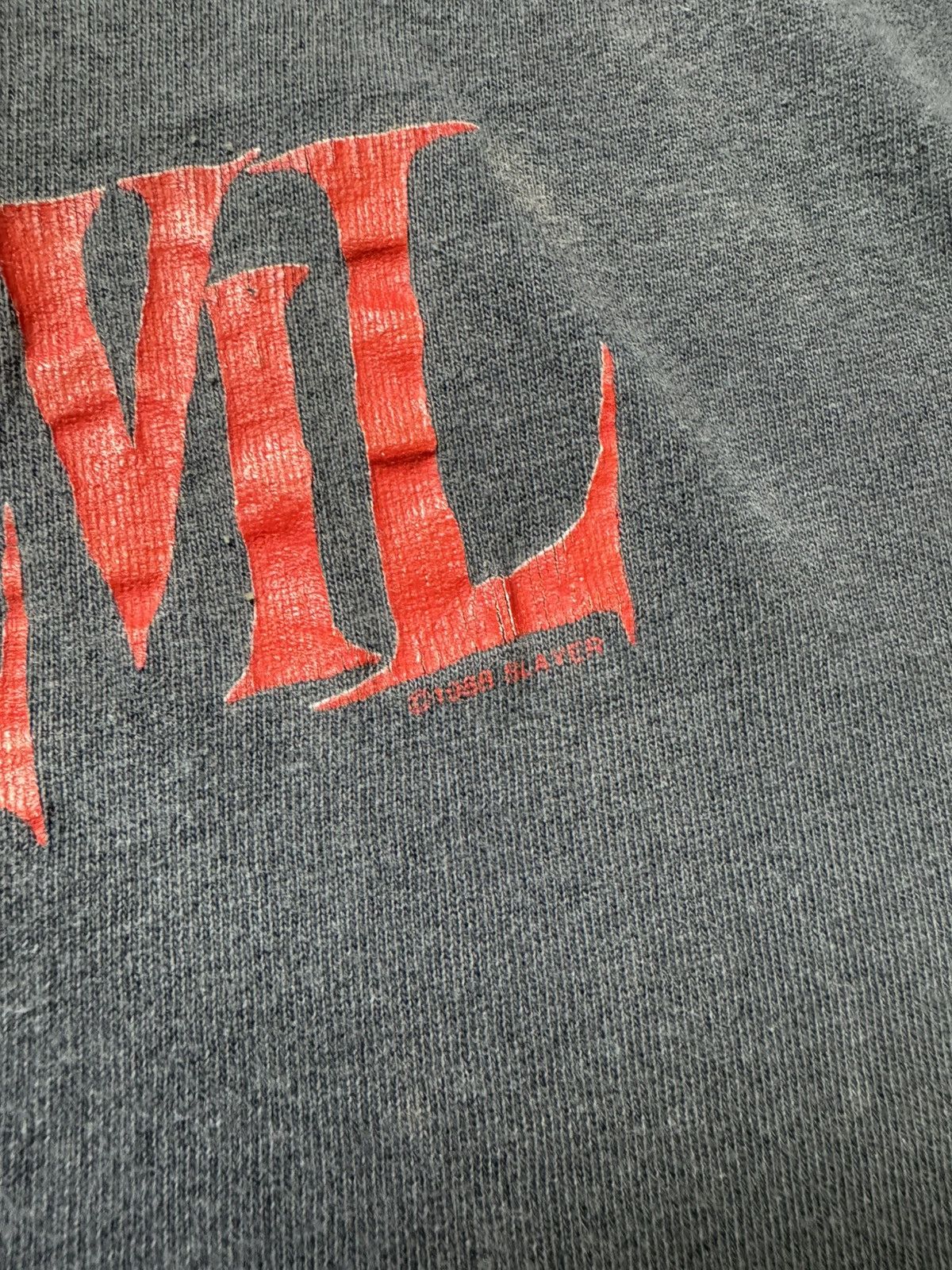 Slayer Vintage Slayer Root Of All Evil World Sacrifice Tour 1988 Size US XL / EU 56 / 4 - 2 Thumbnail