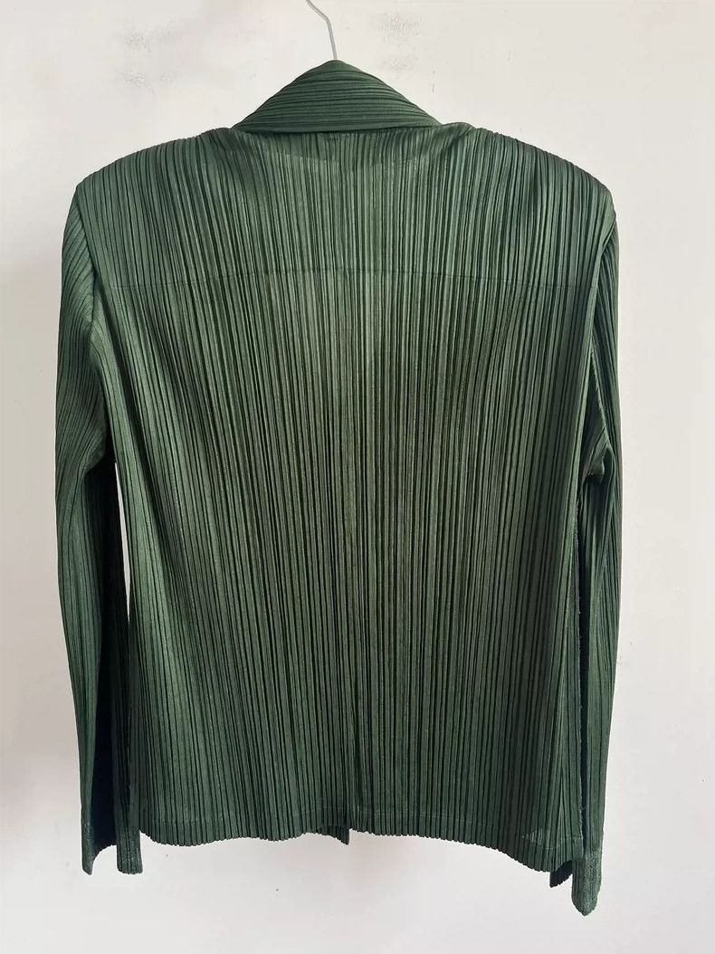Issey Miyake issey miyake size:3 Green pleated coat Size XXS / US 00 / IT 34 - 2 Thumbnail