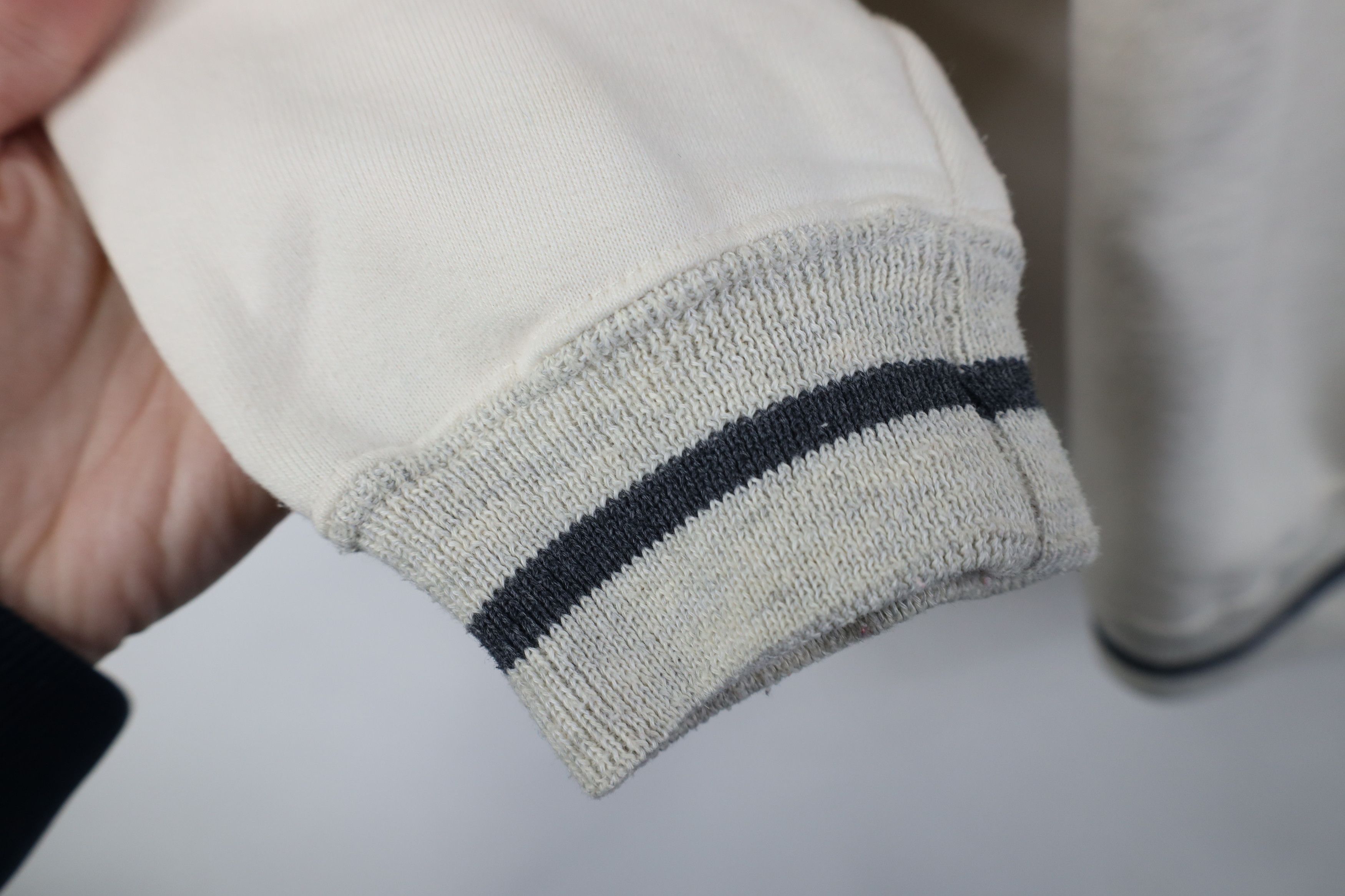 Vintage Vintage 90s Great Lakes Michigan Henley Sweatshirt Cream Size US M / EU 48-50 / 2 - 10 Thumbnail