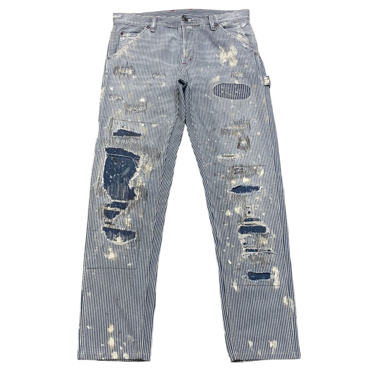 image of Denim And Supply Ralph Lauren x Rrl Ralph Lauren Denim&supply Boro Patchwork Hickory Carpenter Pant