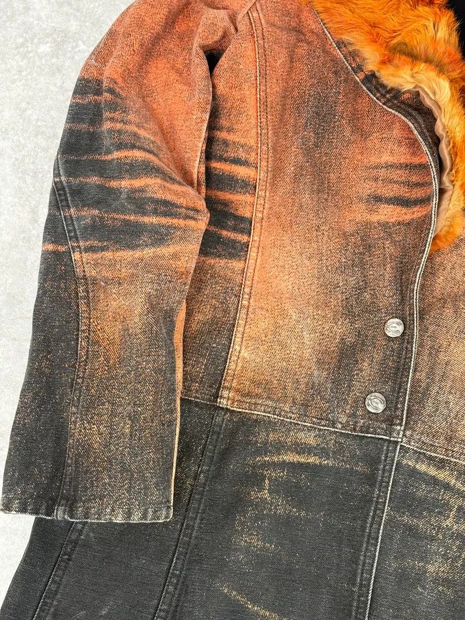 Roberto Cavalli AW2004 Cavalli Sunset Long Fur Collar Jacket Size S / US 4 / IT 40 - 8 Thumbnail