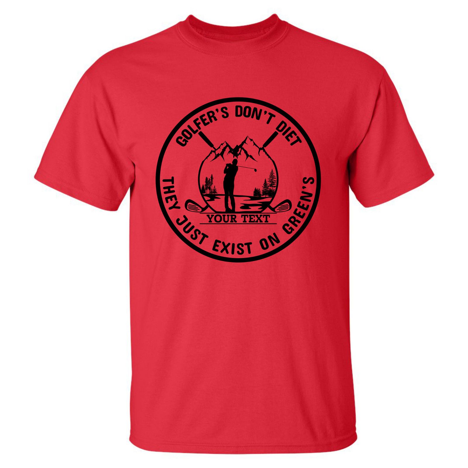 Gildan Golfers Don't Diet Custom Name Funny Swinging Golfer T-Shirt Size US XL / EU 56 / 4 - 25 Thumbnail