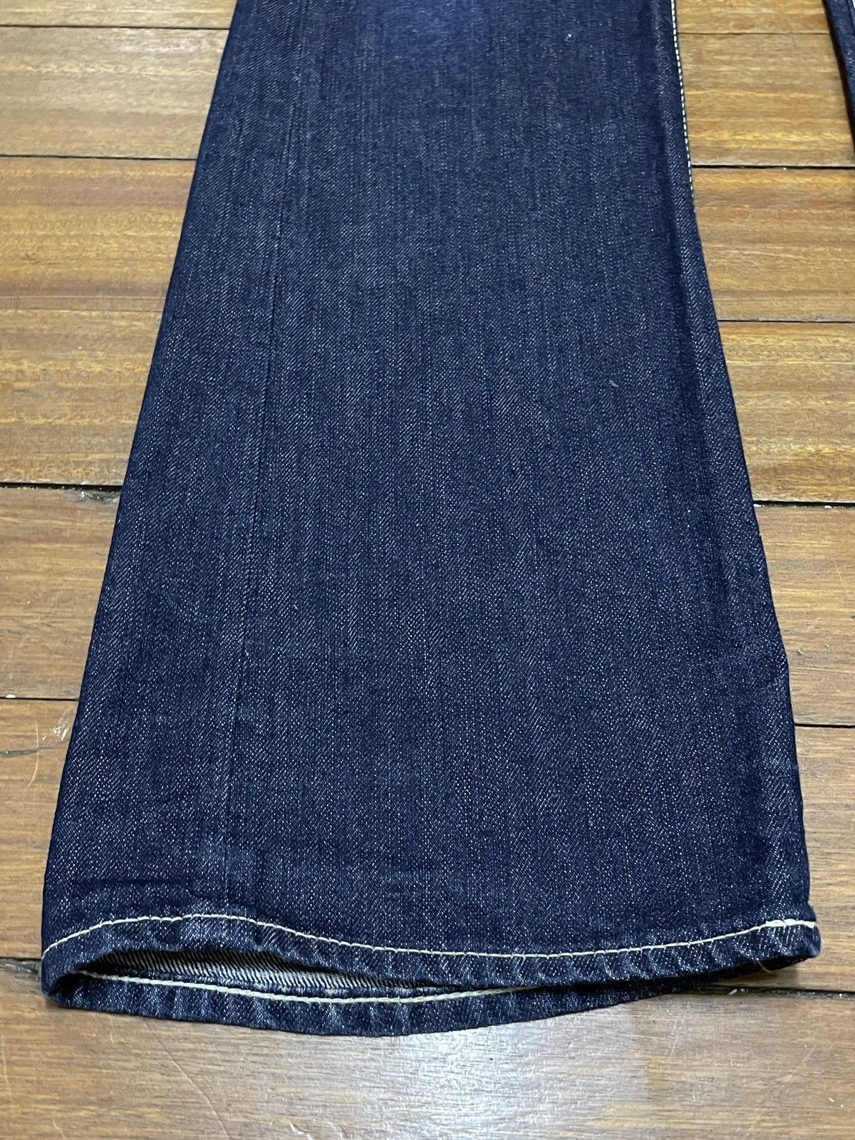 Japanese Brand × Le Grande Bleu (L.G.B.) × Murder License Rare Design Vintage Brand Murder License Flared Jeans 1990s Size US 33 - 5 Thumbnail