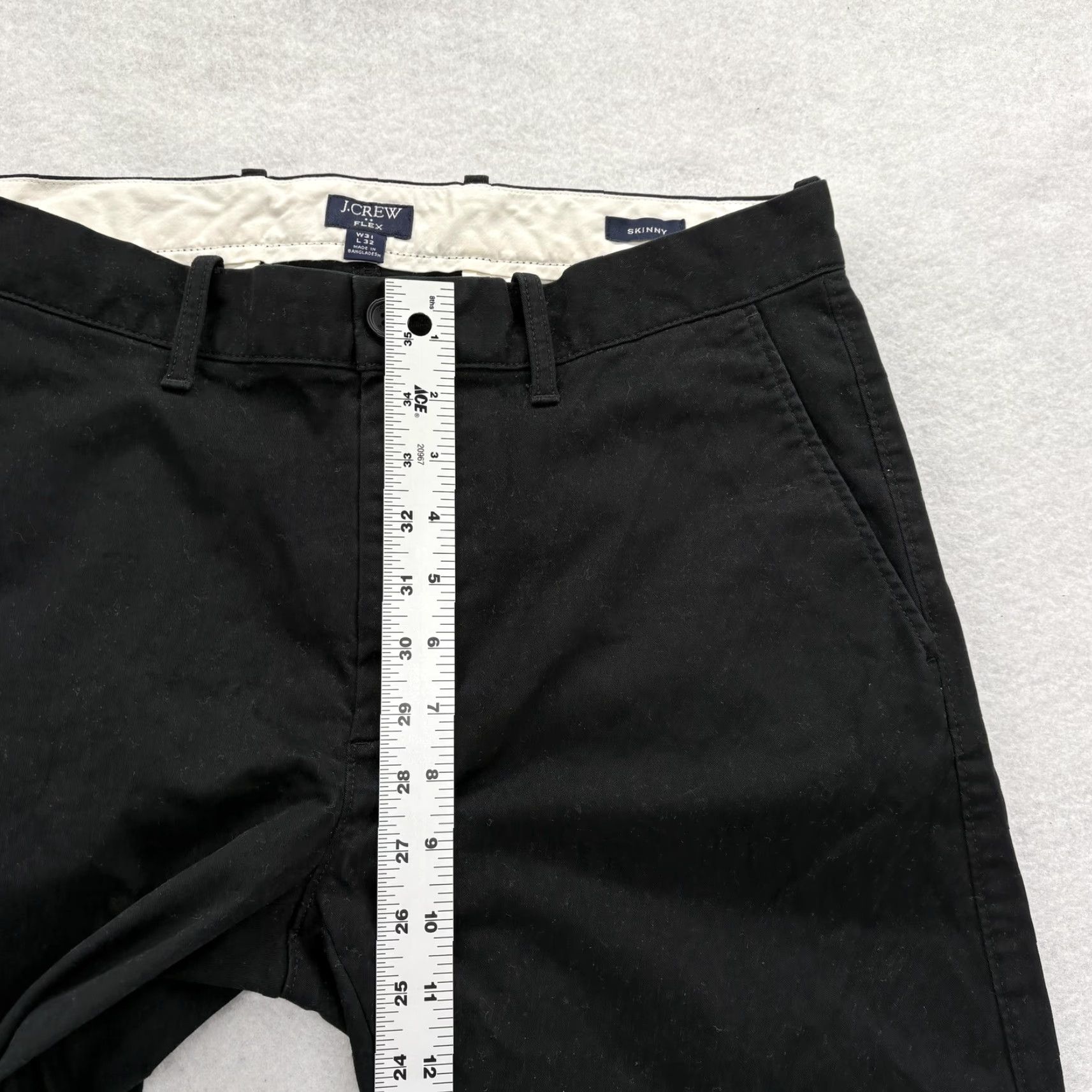 J.Crew J Crew Flex Pants 31x32 Mens Black Skinny Chino Stretch Casual Preppy Workwear Size US 31 - 7 Thumbnail
