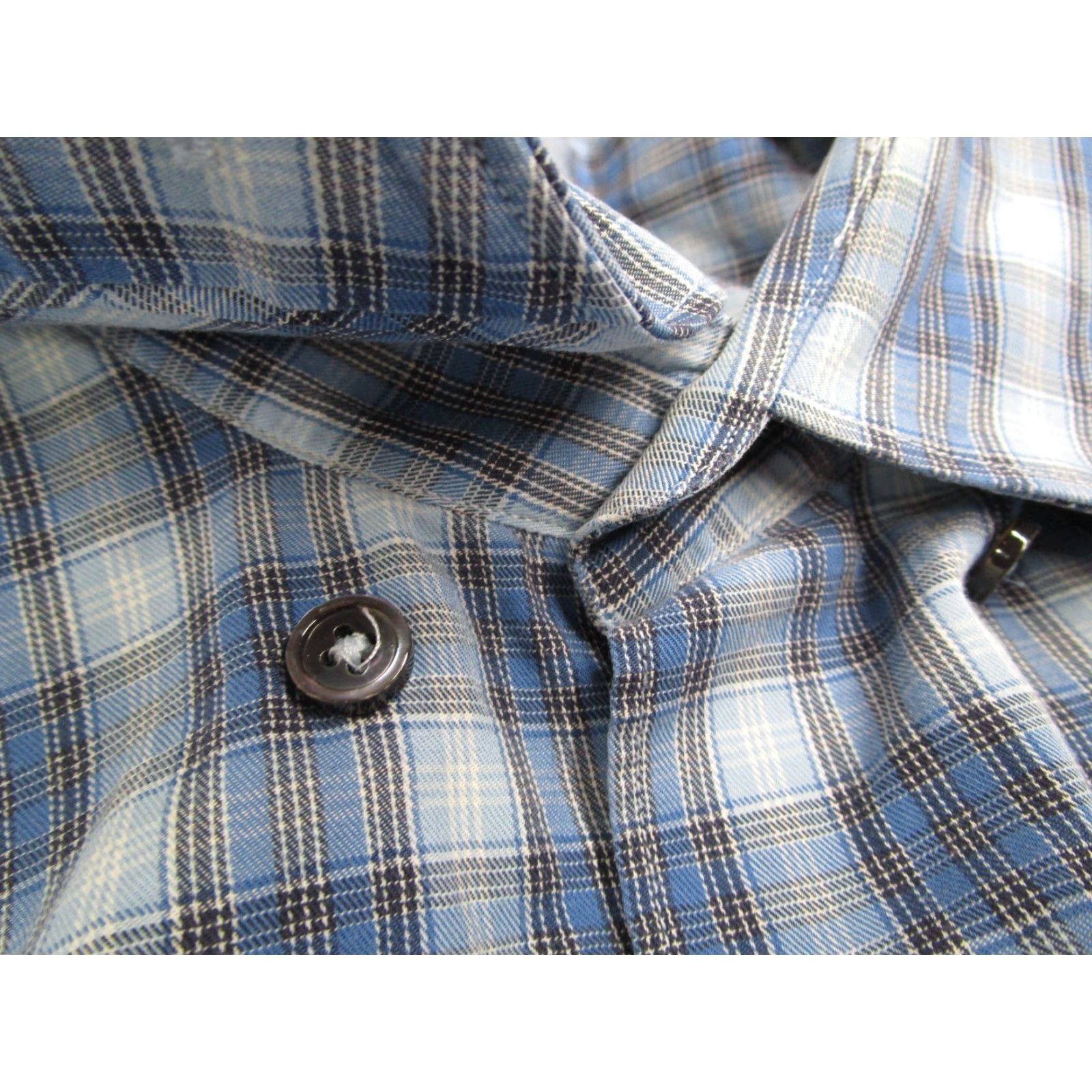Ermenegildo Zegna Ermenegildo Zegna Shirt Mens Large Blue Long Sleeve Button Up Casual Work Travel Size US L / EU 52-54 / 3 - 5 Thumbnail