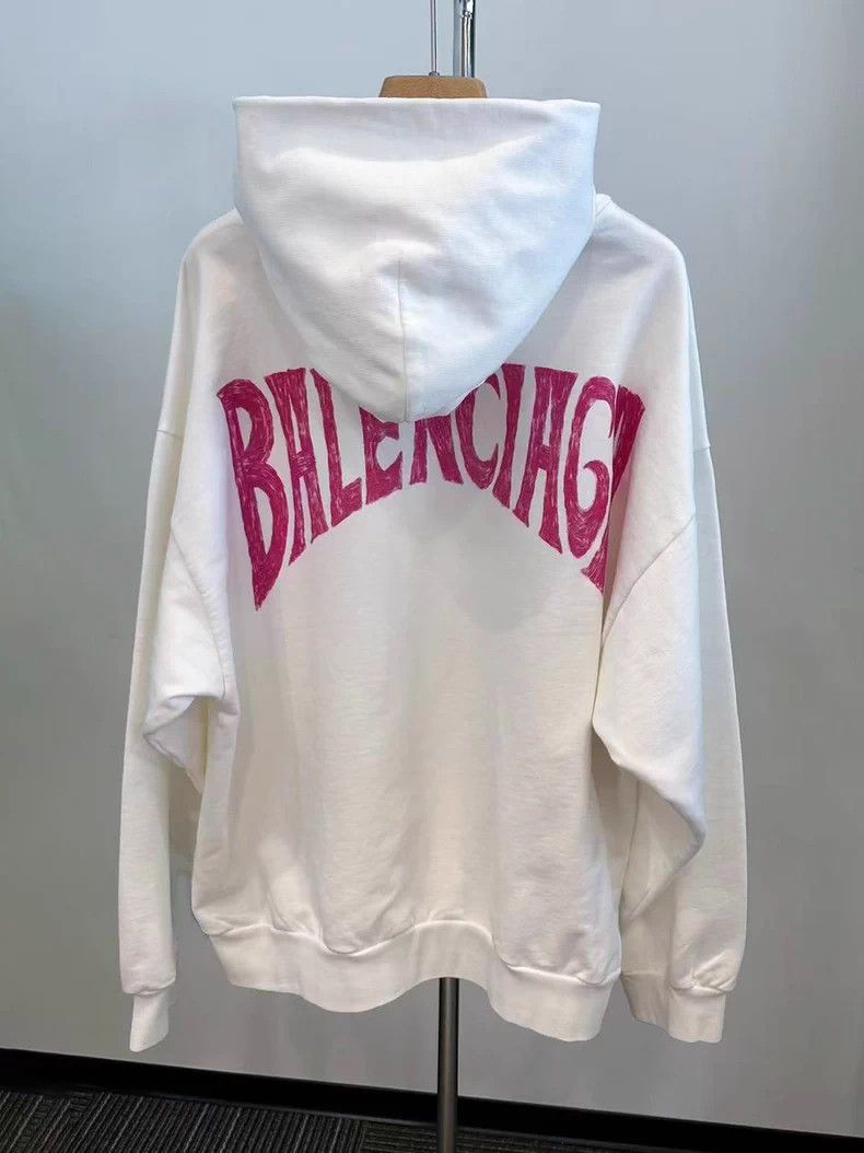 Balenciaga Balenciaga Letter Printed Casual Hooded Long Sleeve Sweats Size US XS / EU 42 / 0 - 2 Thumbnail