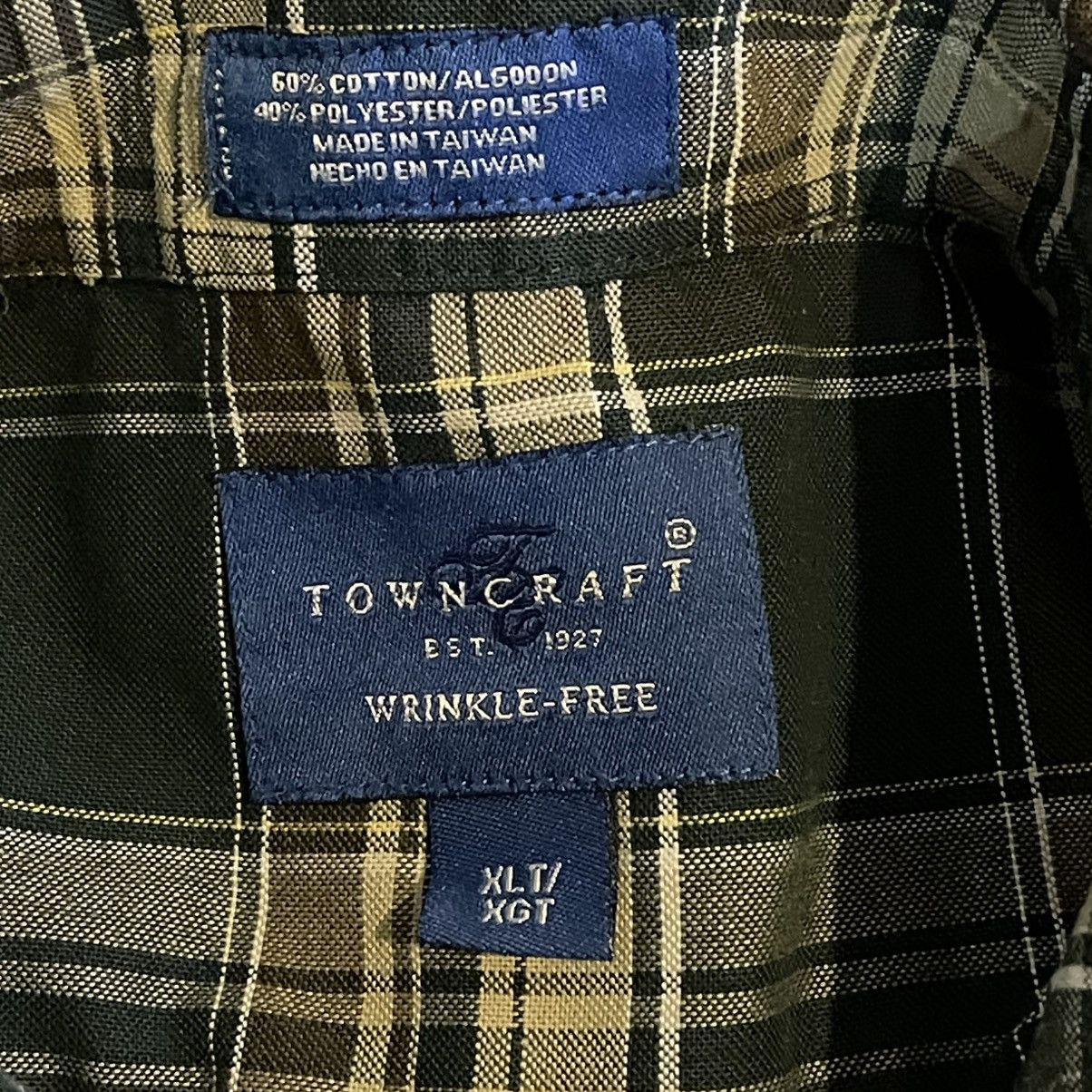 Other Vintage 90s Towncraft Mens XLT Green Plaid Button Down Shirt Size US XL / EU 56 / 4 - 3 Thumbnail