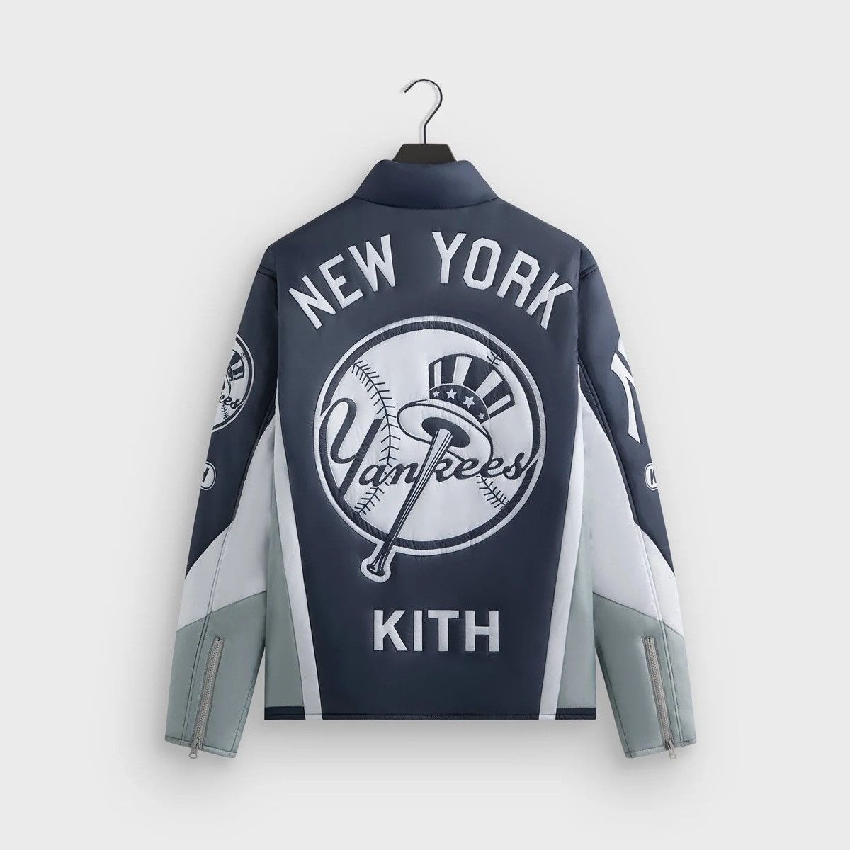 Kith × New York Yankees Kith New York Yankees Zip Brixton Puffed Shirt Jacket Size US M / EU 48-50 / 2 - 2 Thumbnail