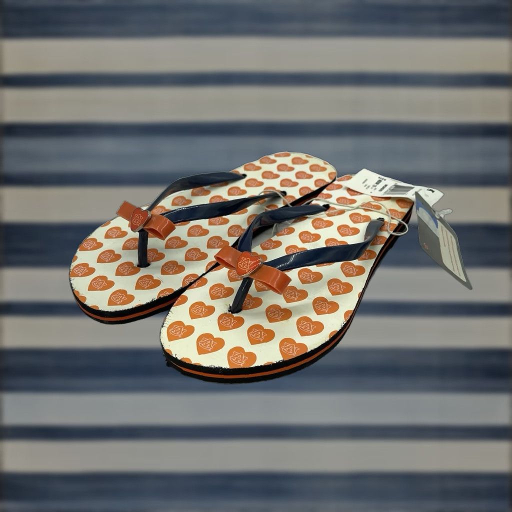 Crocs CROCS Auburn University Flip-Flops Women’s Size 7 Men’s Size 8 Orange Sports Sandals Size US 7 / IT 37 - 1 Thumbnail