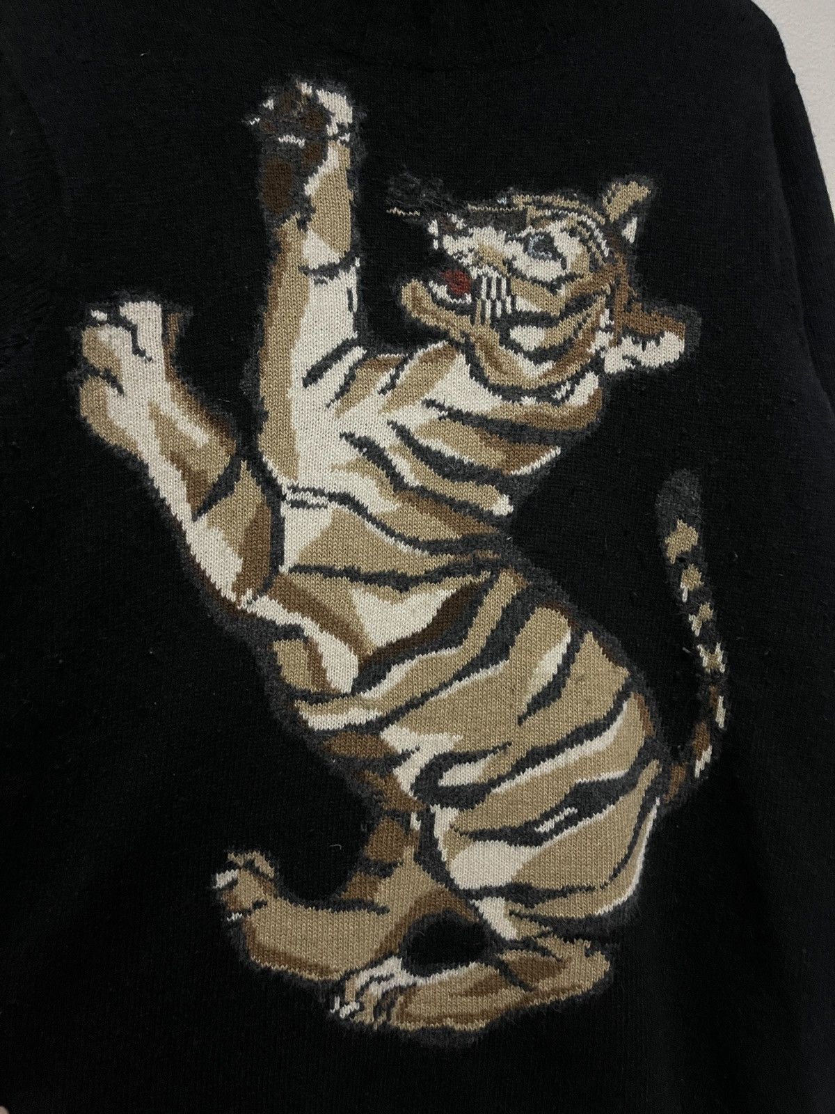 Japanese Brand × Krizia Uomo × Vintage Evex by Krizia Tiger Jumper Knitwear Size M / US 6-8 / IT 42-44 - 5 Thumbnail