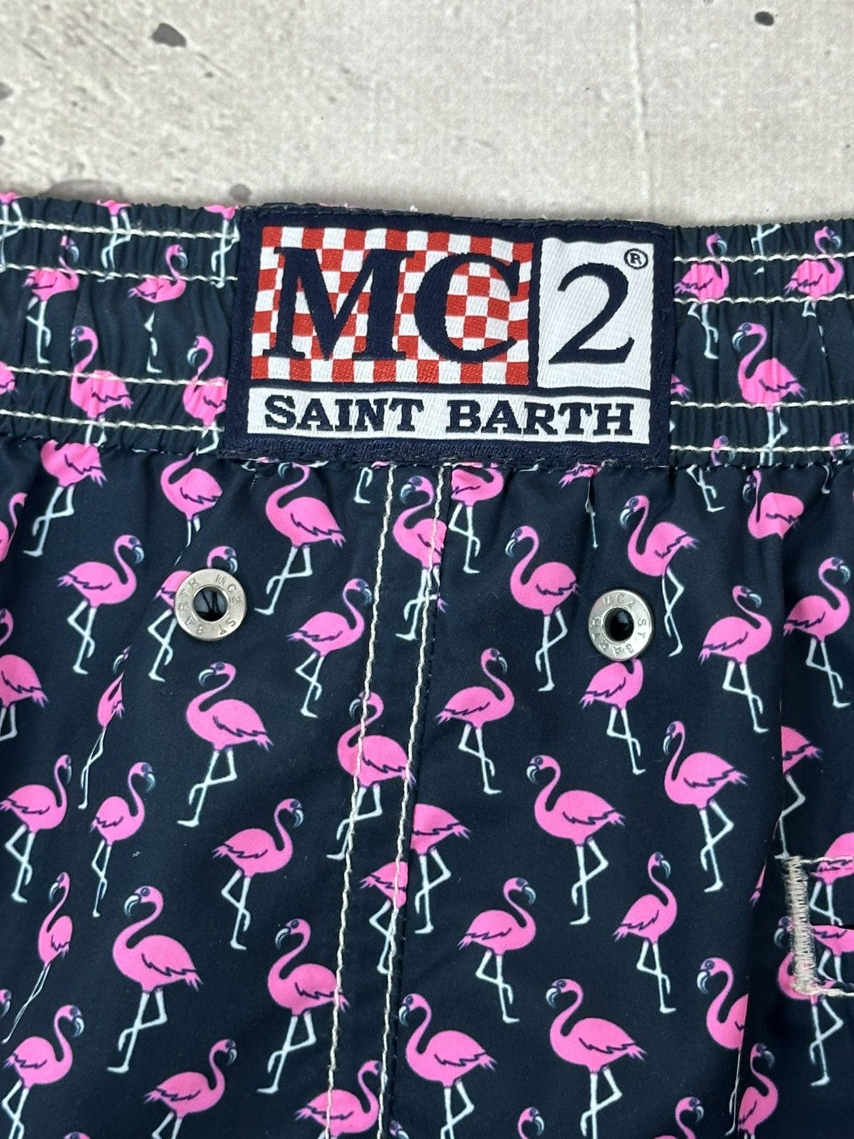 MC2 Saint Barth Mc2 Saint Barth Flamingo Printed Nylon Men’s Shorts Size US 30 / EU 46 - 10 Thumbnail