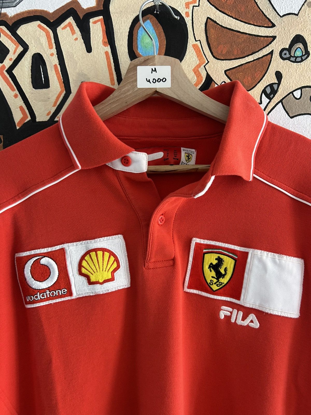 Ferrari × Fila × Vintage 90s Polo Ferrari tee Size US M / EU 48-50 / 2 - 3 Thumbnail