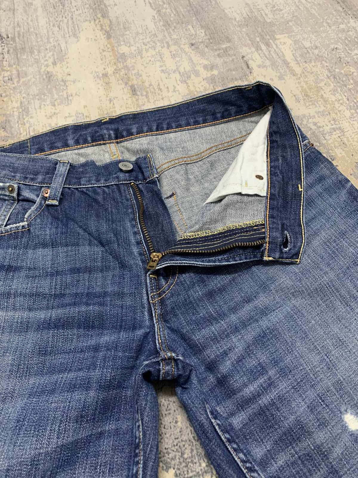 Levi's Vintage Levi's 502 Distressed Straight Jeans Size US 33 - 8 Thumbnail