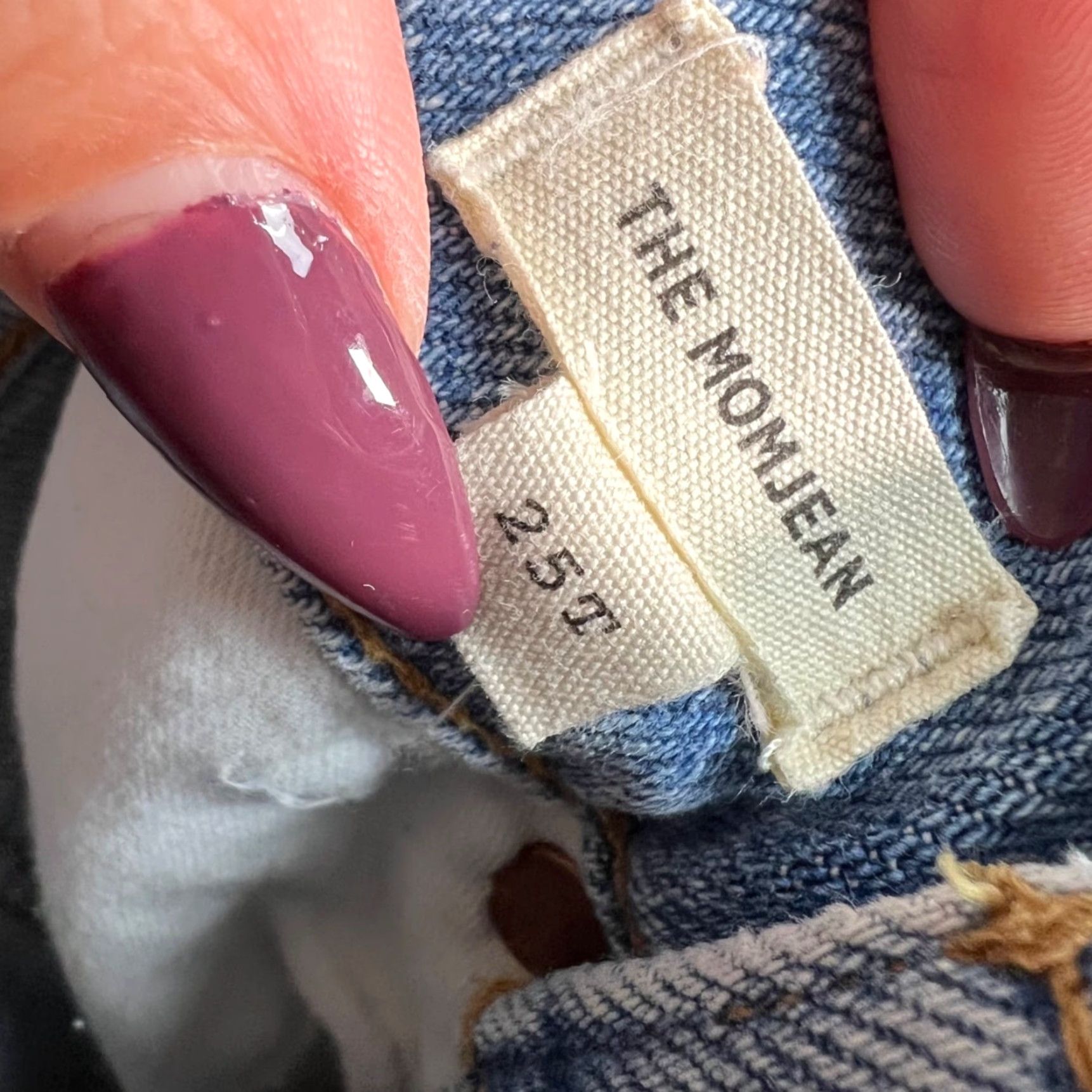 Madewell Madewell Jeans Woman 25T Mom Light Wash High Rise Distressed Denim 5-Pocket Distressed Jeans 31in Inseam Tall Color Blue Size 42" / US 20 - 4 Thumbnail
