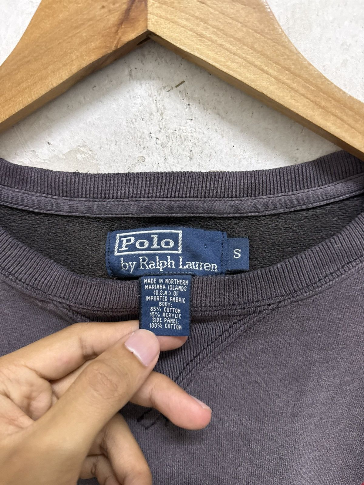 Polo Ralph Lauren Sun Faded Polo Ralph Lauren Small Pony Distressed Crewneck Size US S / EU 44-46 / 1 - 4 Thumbnail