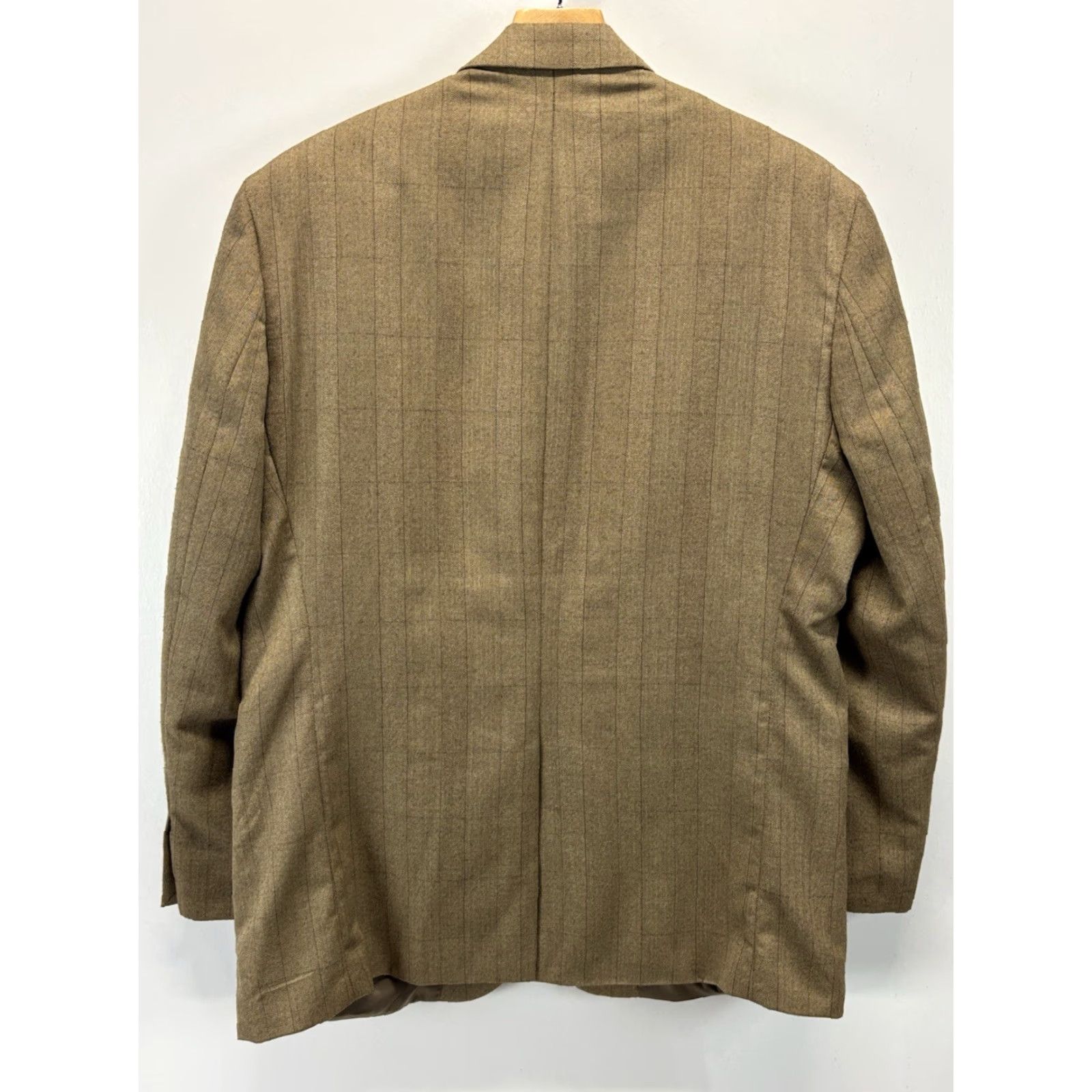 Ralph Lauren Lauren Ralph Lauren Herringbone Blazer Jacket Sport Coat Sz 44R Mens Brown Regular Two-Button Brown Herringbone Blazer Coat Jacket Size 44R - 2 Thumbnail