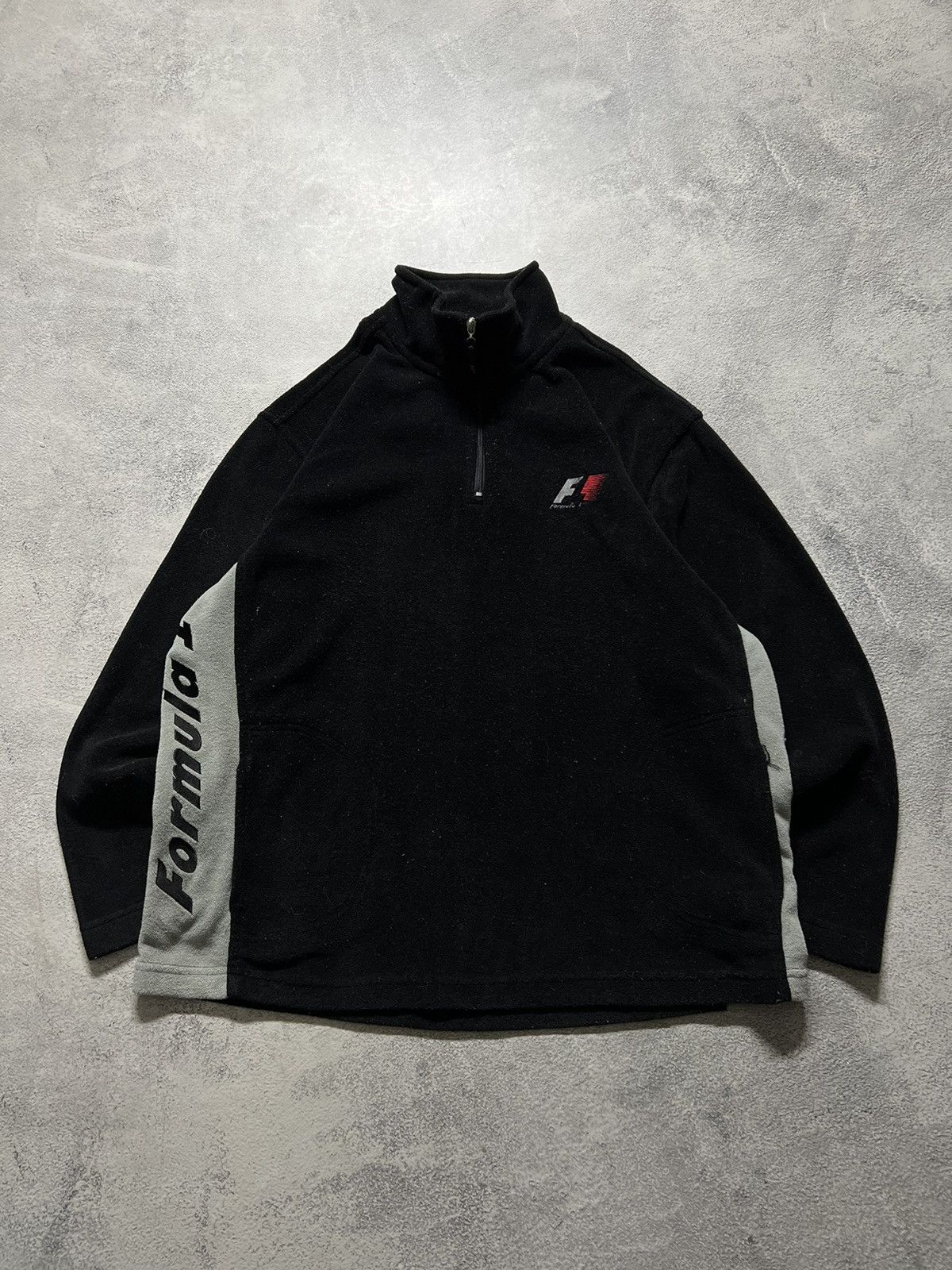 Vintage Vintage Y2k Formula 1 🖤 Fleece 1/4 Zip Sweatshirt Jacket 00s Size US XL / EU 56 / 4 - 5 Thumbnail